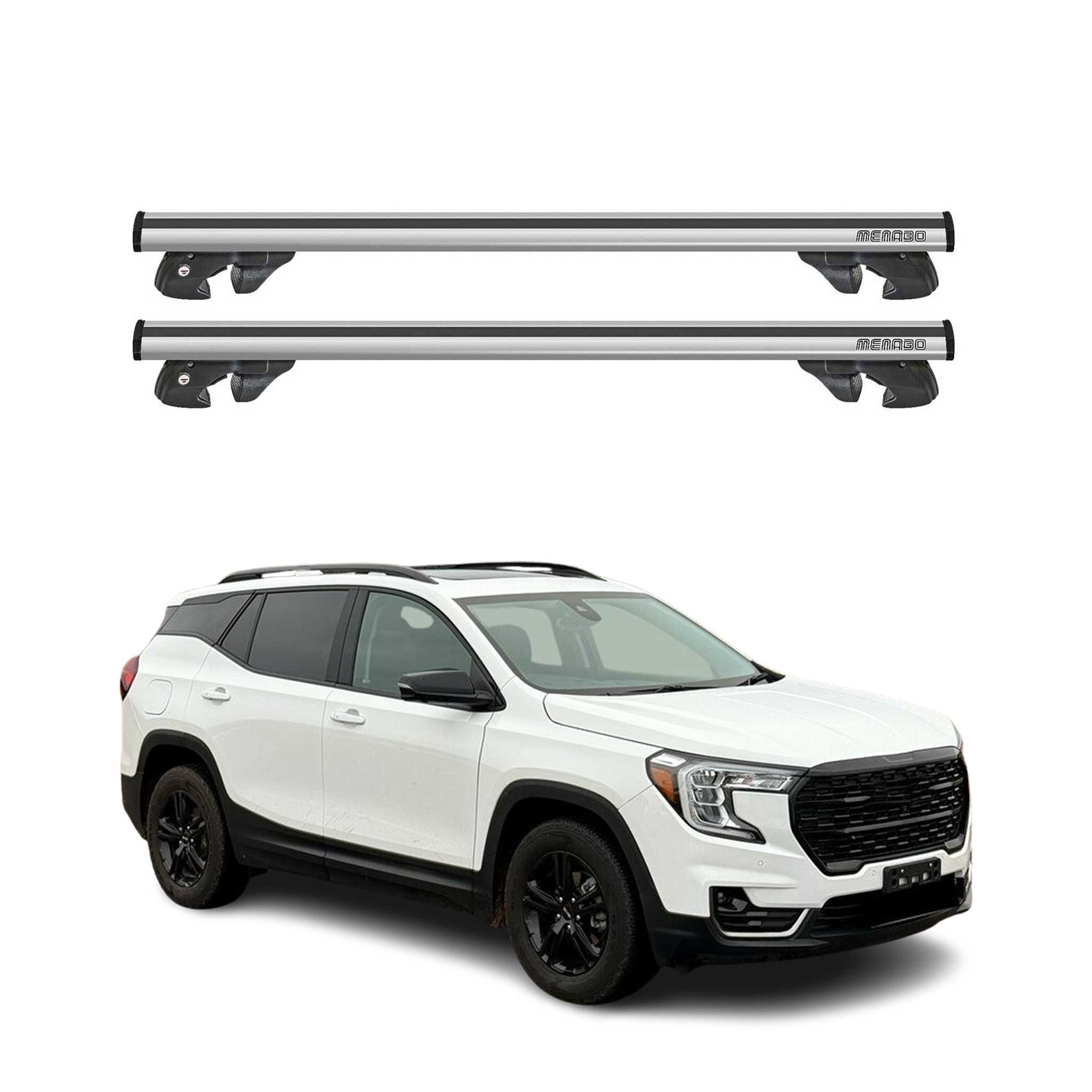 2018-2024 GMC Terrain Roof Rack Cross Bars Silver