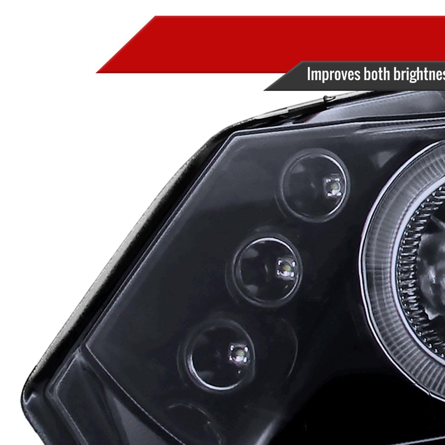2006-2011 Honda Civic Coupe Dual Halo Projector Headlights Glossy Black/Smoke