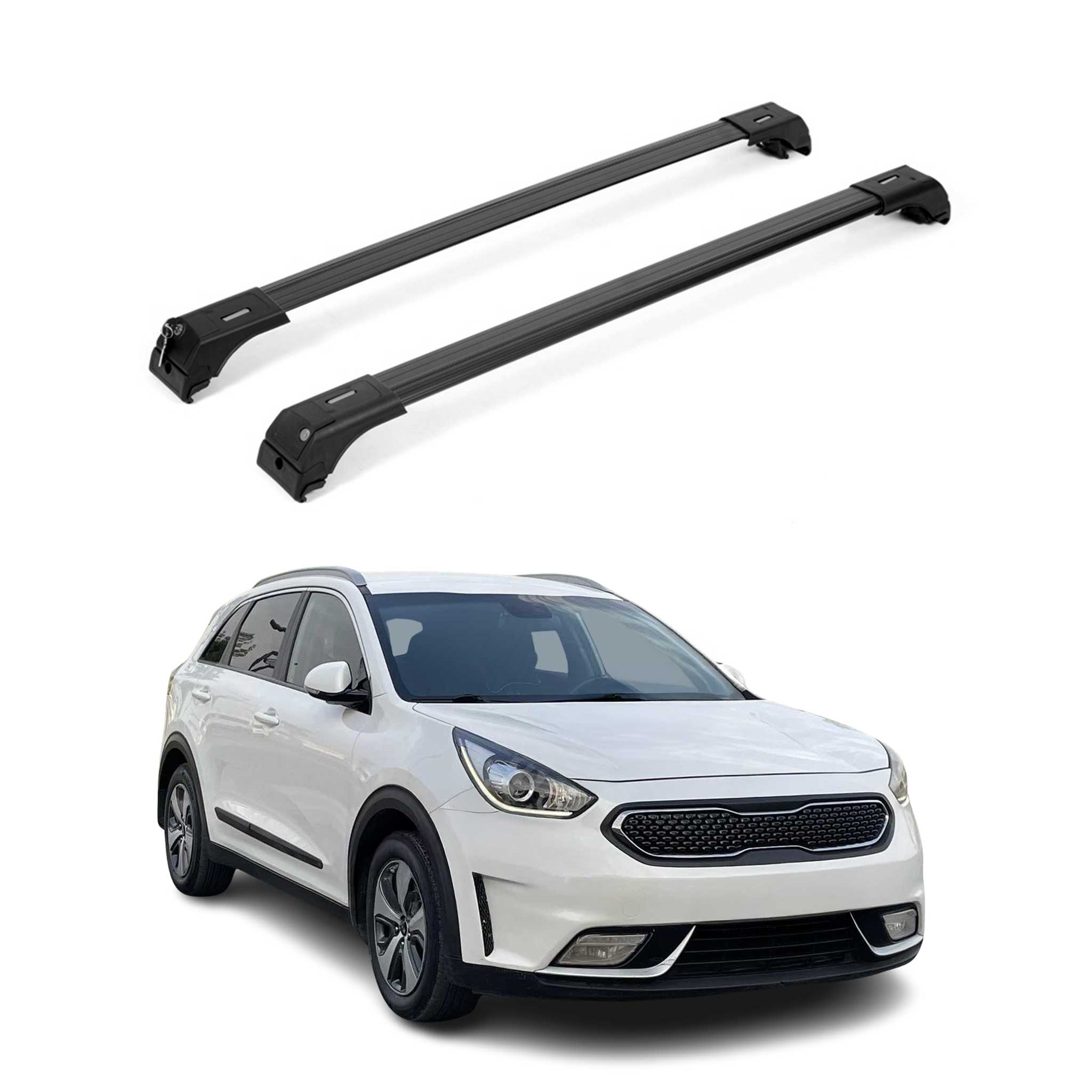 2017-2022 Kia Niro Roof Racks Skybar Black 2Pcs