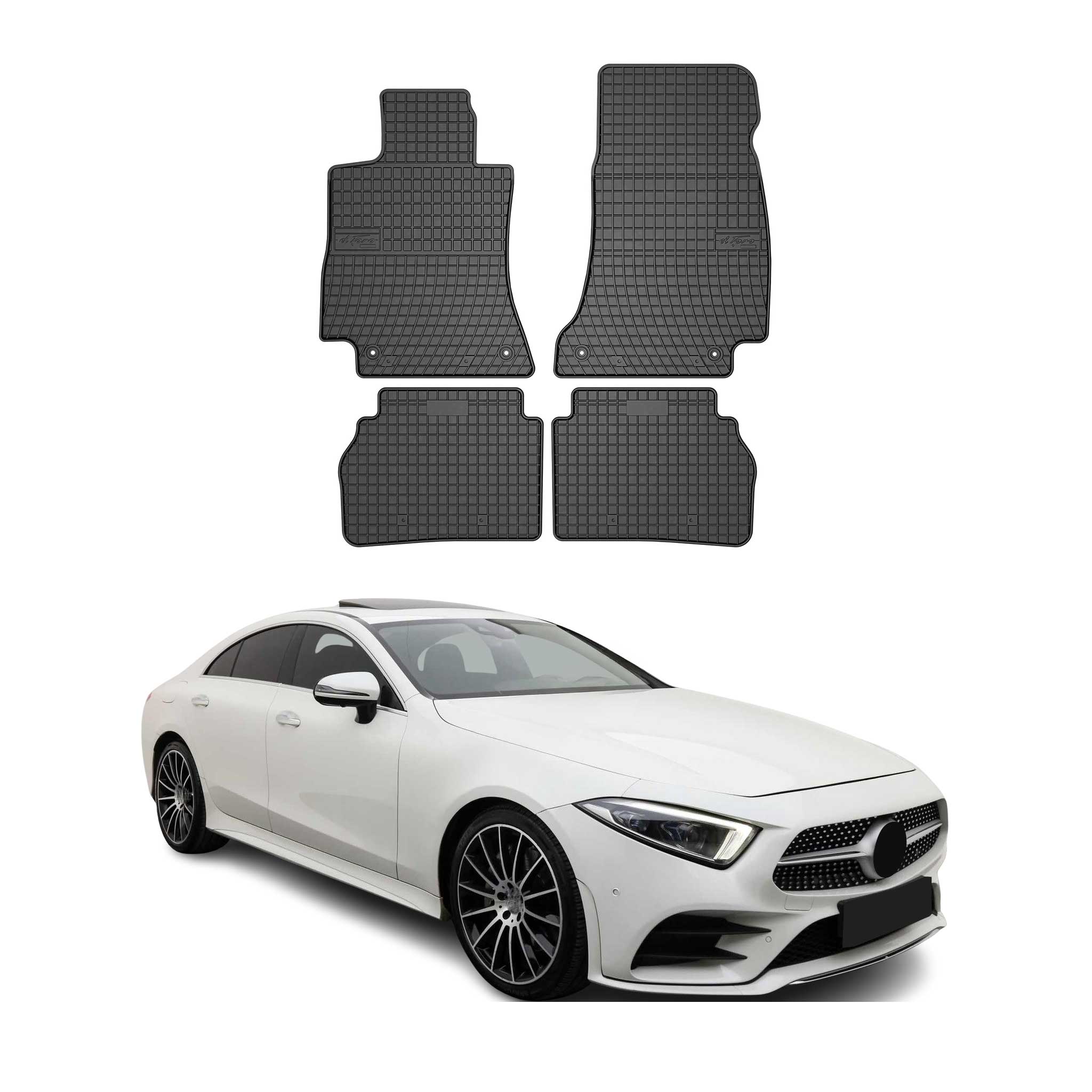 2019-2023 Mercedes CLS Class C257 CLS350 Floor Mats Liners Full Set All Weather Rubber