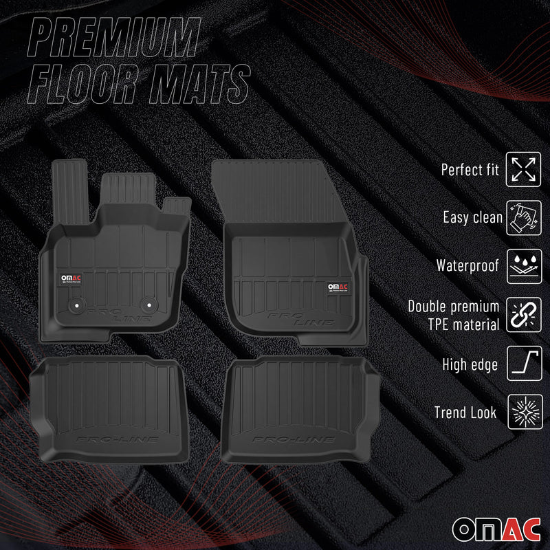 2013-2020 Ford Fusion Sedan Premium Floor Mats Liners Full Set All Weather Heavy Duty