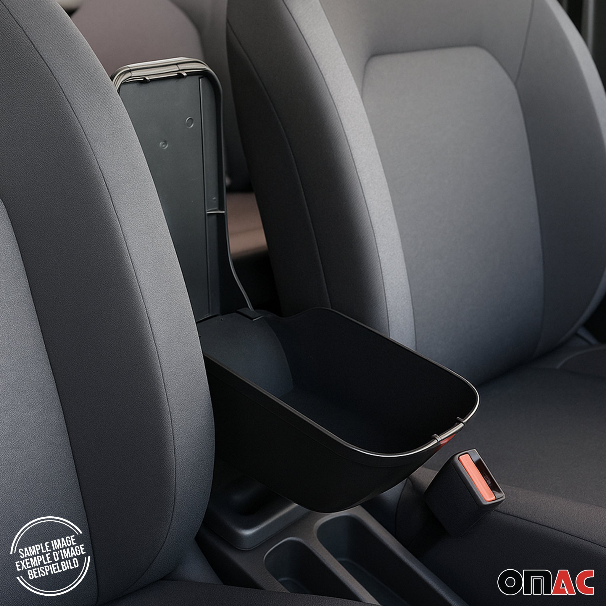 2010-2013 Ford Transit Connect Black Center Console Armrest Plastic Leather