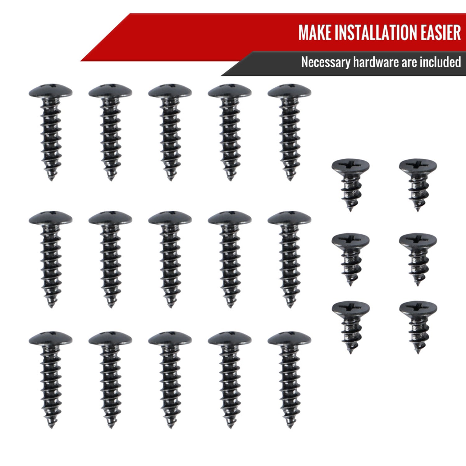 2018-2021 Acura TLX Matte Black 3Pcs Front Bumper Lip Splitter Kit