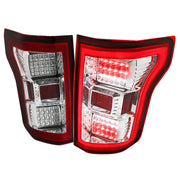 2015-2017 Ford F-150 LED Tail Lights Chrome Housing/Red Lens