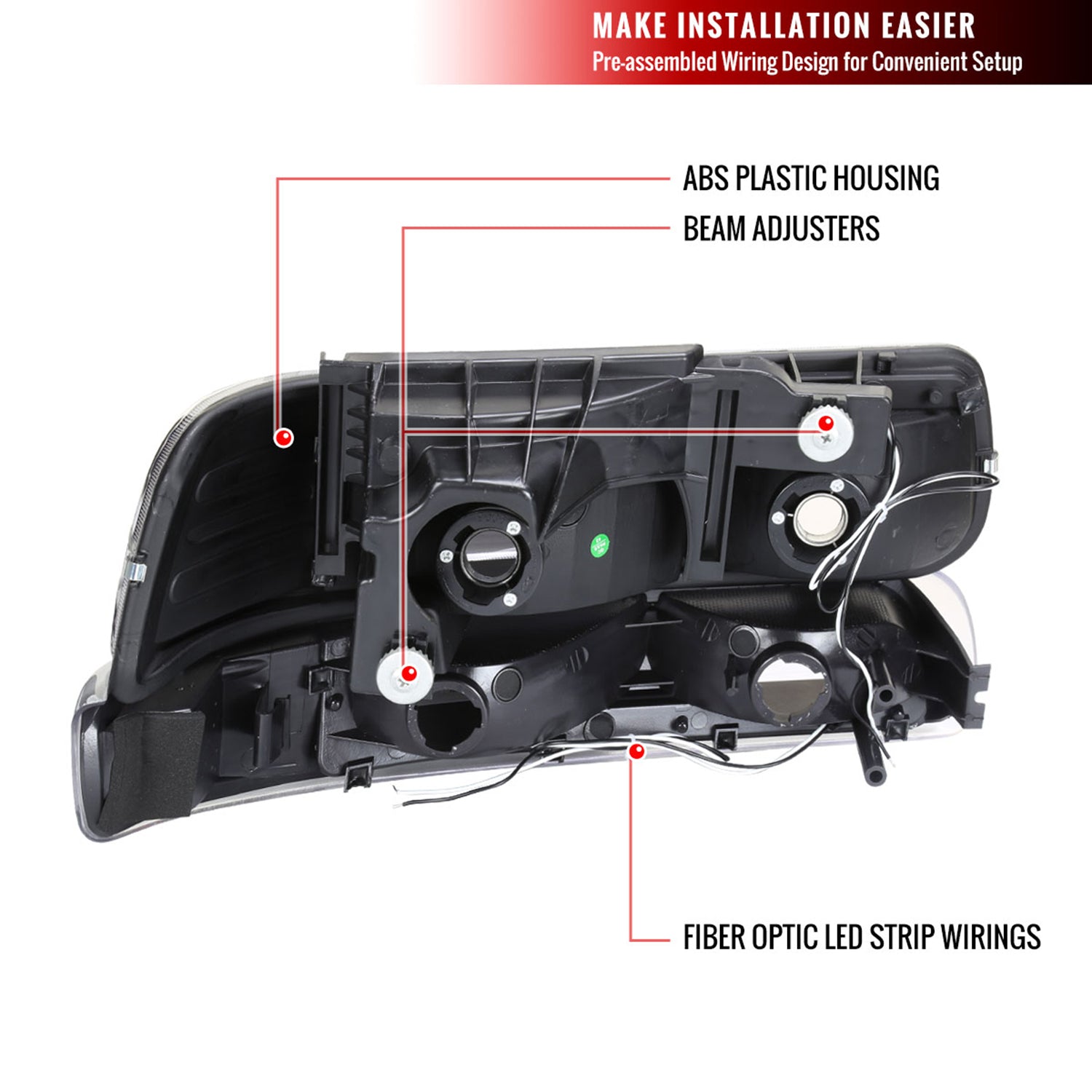 1999-2002 Chevy Silverado 1500 2500 /Tahoe Suburban LED Headlights Smoke