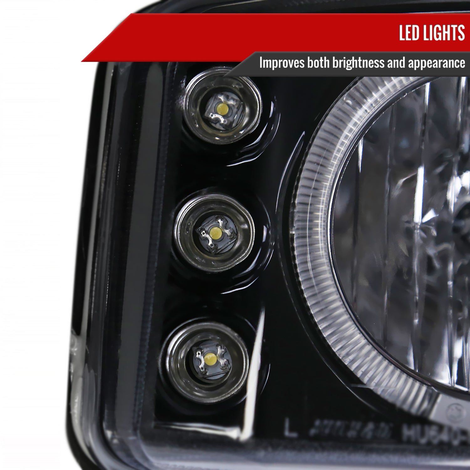 1999-2006 GMC Sierra/00-2006 Yukon/Yukon XL Dual Halo Projector Headlights Black