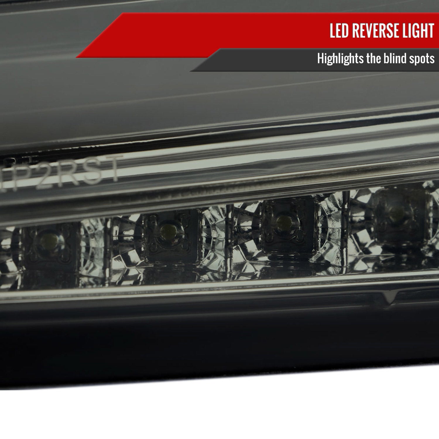 2015-2021 Subaru WRX Sequential White Bar LED Tail Lights Chrome/Smoke Lens