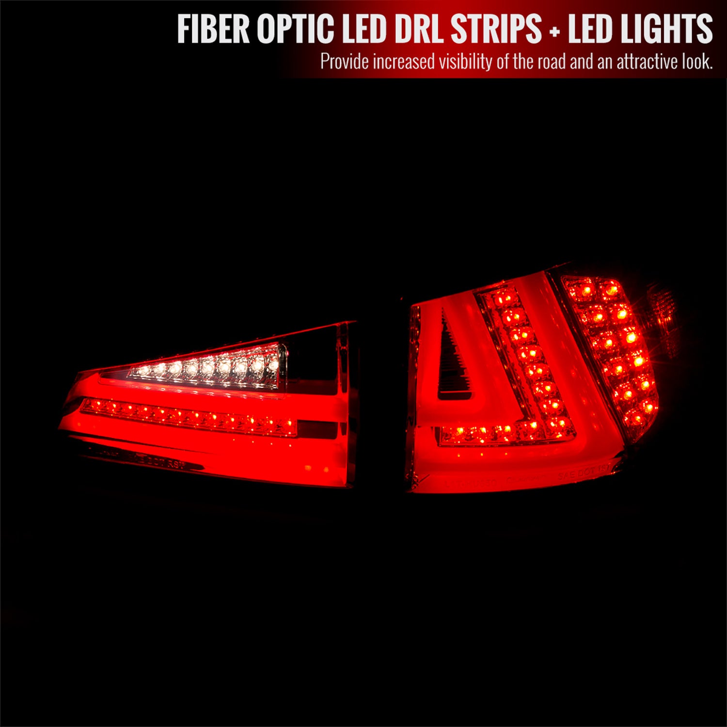 2006-2008 Lexus IS250/IS350 LED Tail Lights & Trunk Lights Chrome/Red Smoke