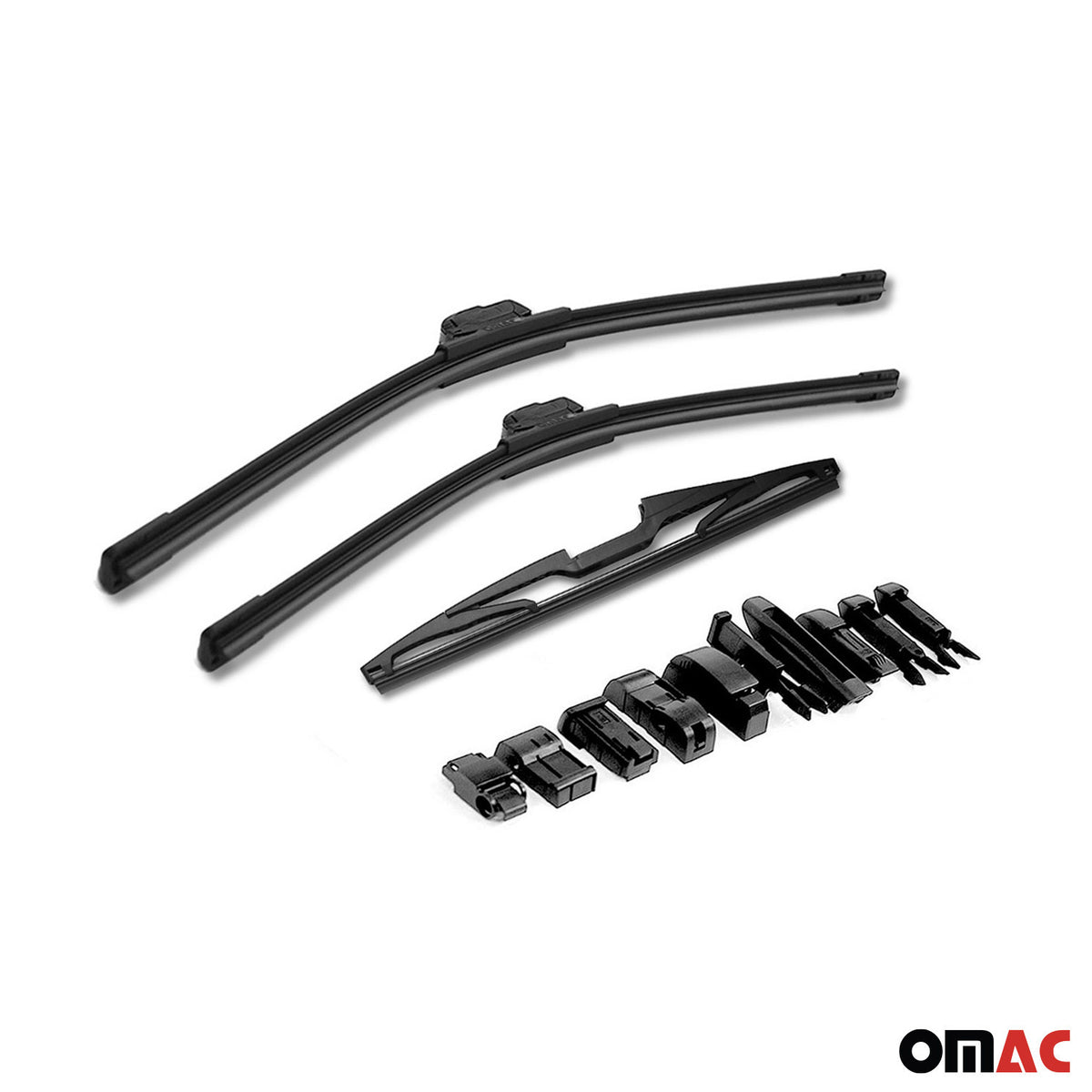 2018-2026 Alfa Romeo Stelvio Front & Rear Windshield Wiper Blades Set