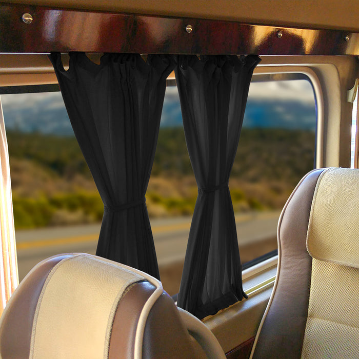 Side Window Curtain for RAM ProMaster 2014-2024 L3 Long WB Double Sliding Black