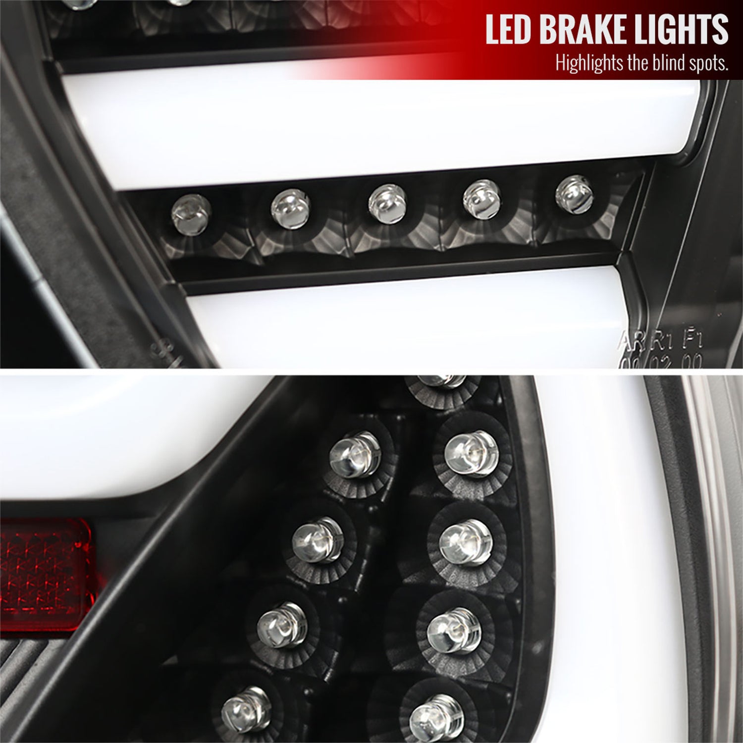 2006-2008 BMW E90 3 Series Sedan LED Tail Lights Matte Black/Clear Lens