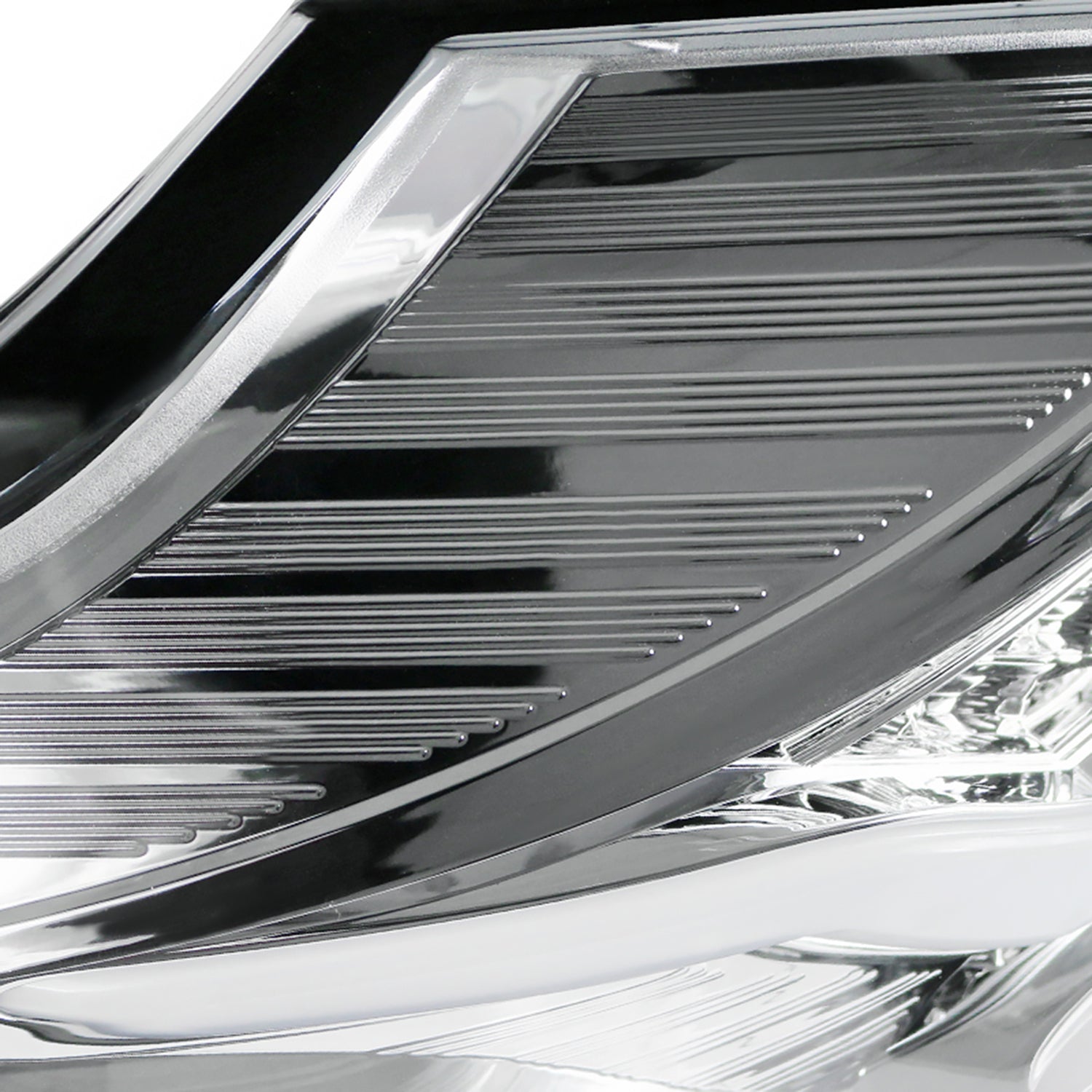 2015-2019 Ford Focus Hatchback LED Tail Lights Chrome Housing/Clear Lens