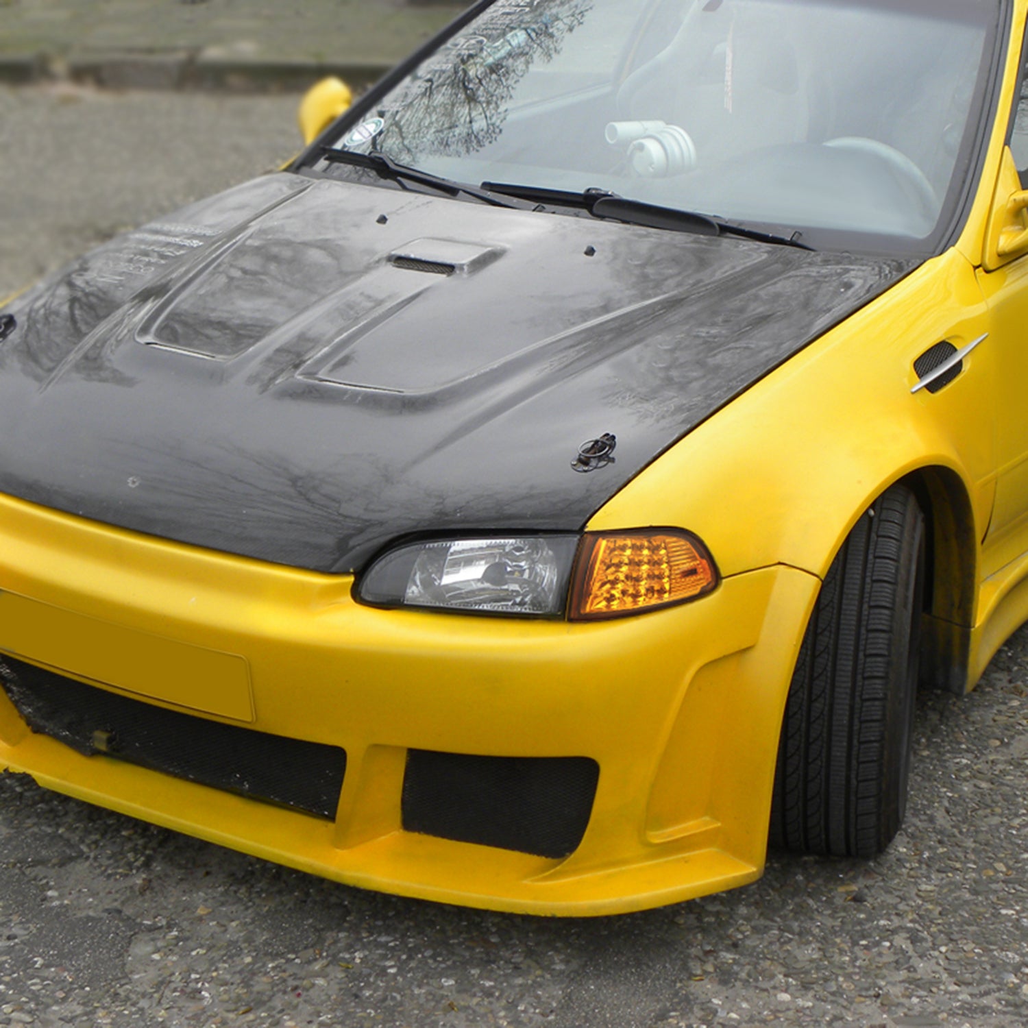 1992-1995 Honda Civic 2/3DR LED Corner Lights Chrome Housing/Amber Lens