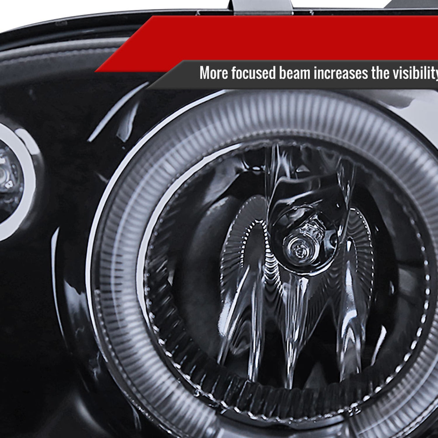 1993-1997 Toyota Corolla Dual Halo Projector Headlights Glossy Black/Smoke