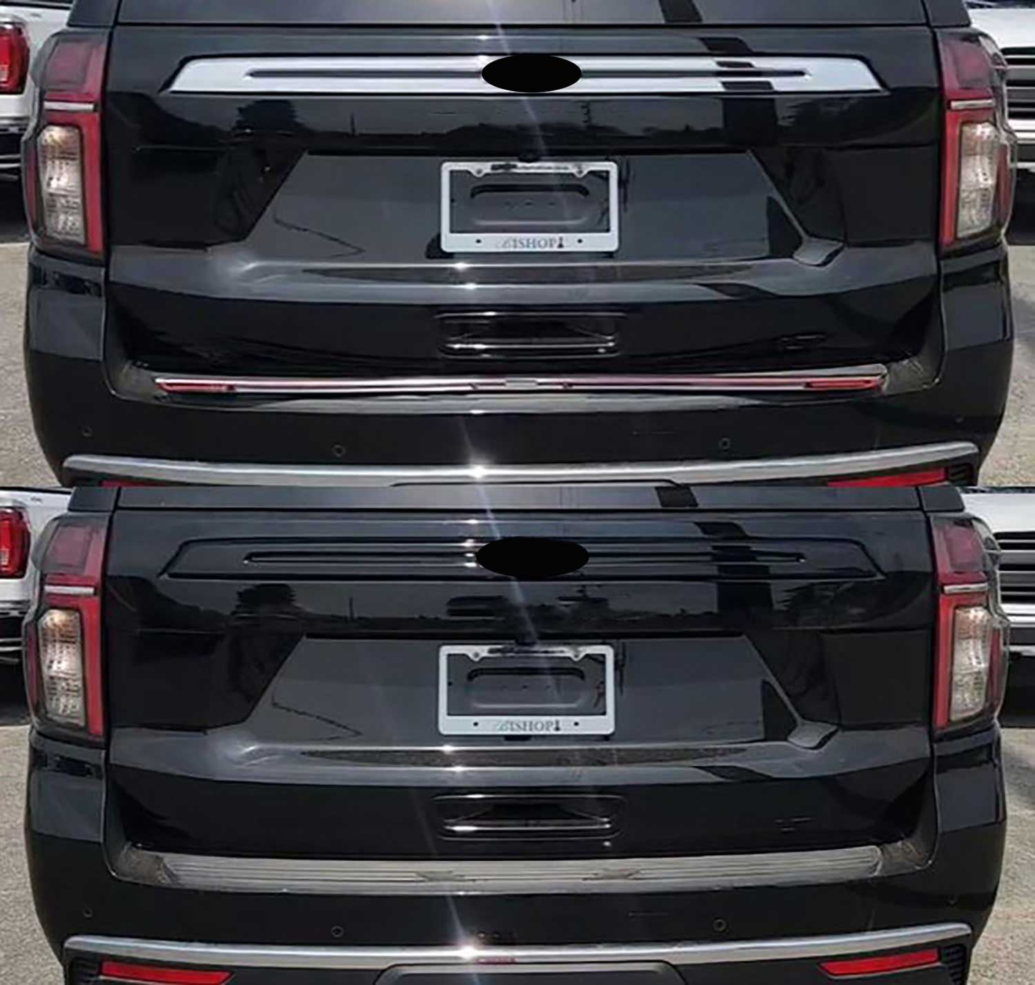 2021-2024 Chevrolet Suburban / Tahoe Tailgate Molding Gloss Black 1Pcs ABS Plastic