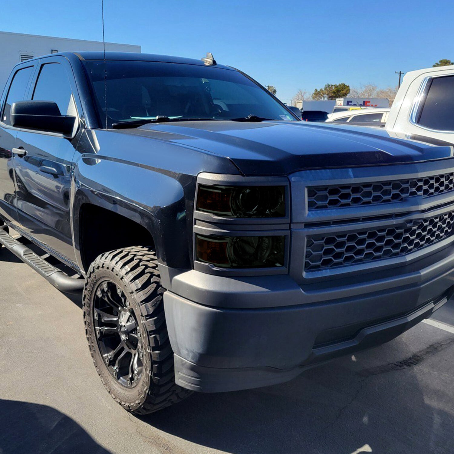 2014-2015 Chevy Silverado 1500 Projector Headlights Chrome/Smoke/Black Trim