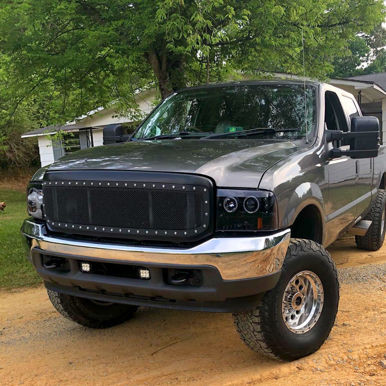 1999-2004 Ford Excursion F-250 F-350 F-450 F-550 Dual Halo Headlights Smoke