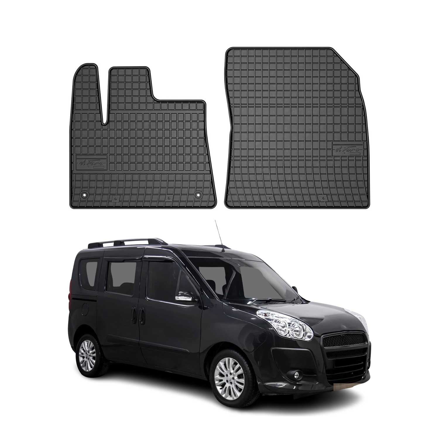 2015-2022 RAM ProMaster City Floor Mats Liners Full Set All Weather Rubber Black