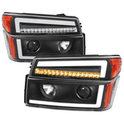 2004-2012 Chevy Colorado/GMC Canyon LED Headlights&Corner Lamp Black