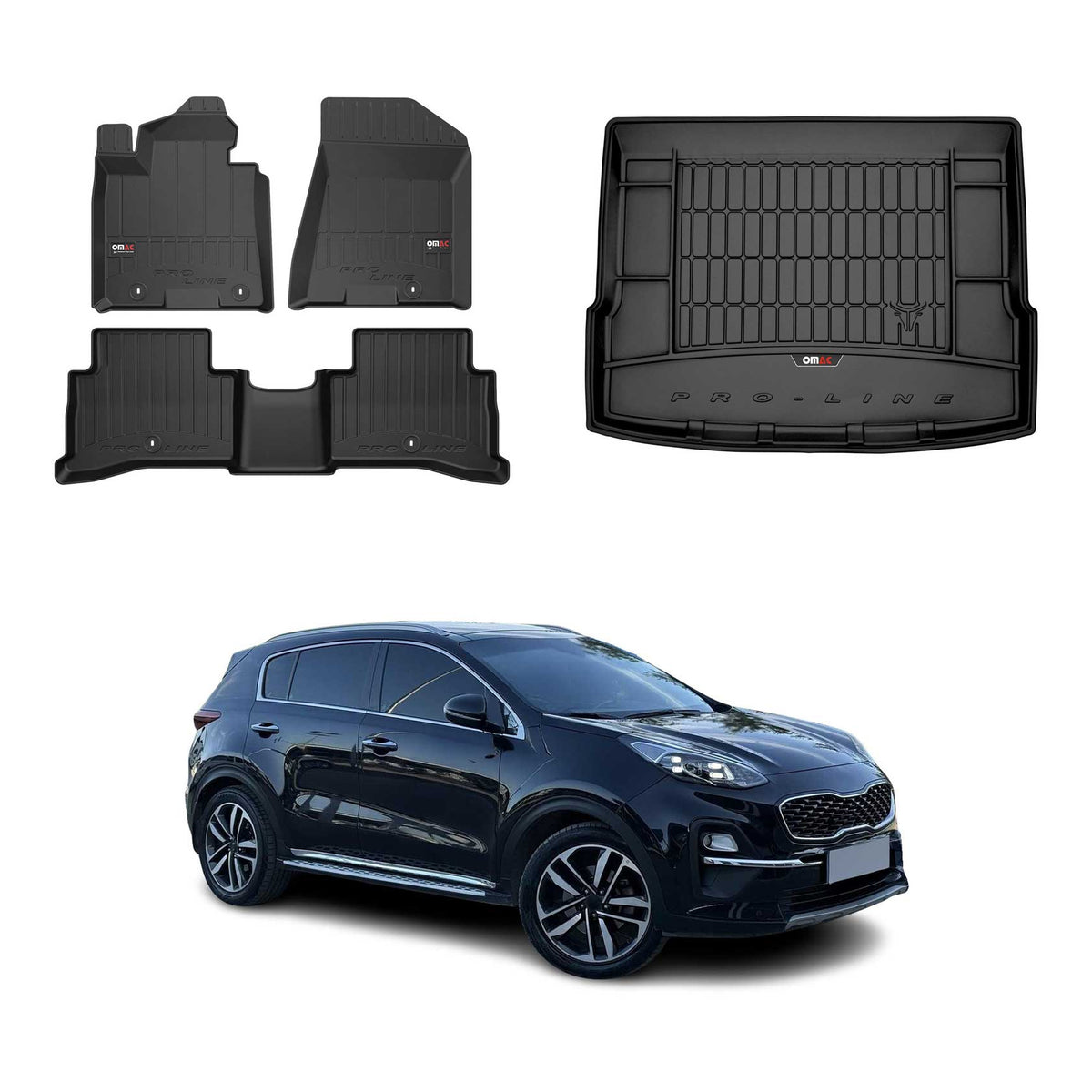 OMAC Floor Mats & Cargo Liners for Kia Sportage 2017-2022 Lower Trunk