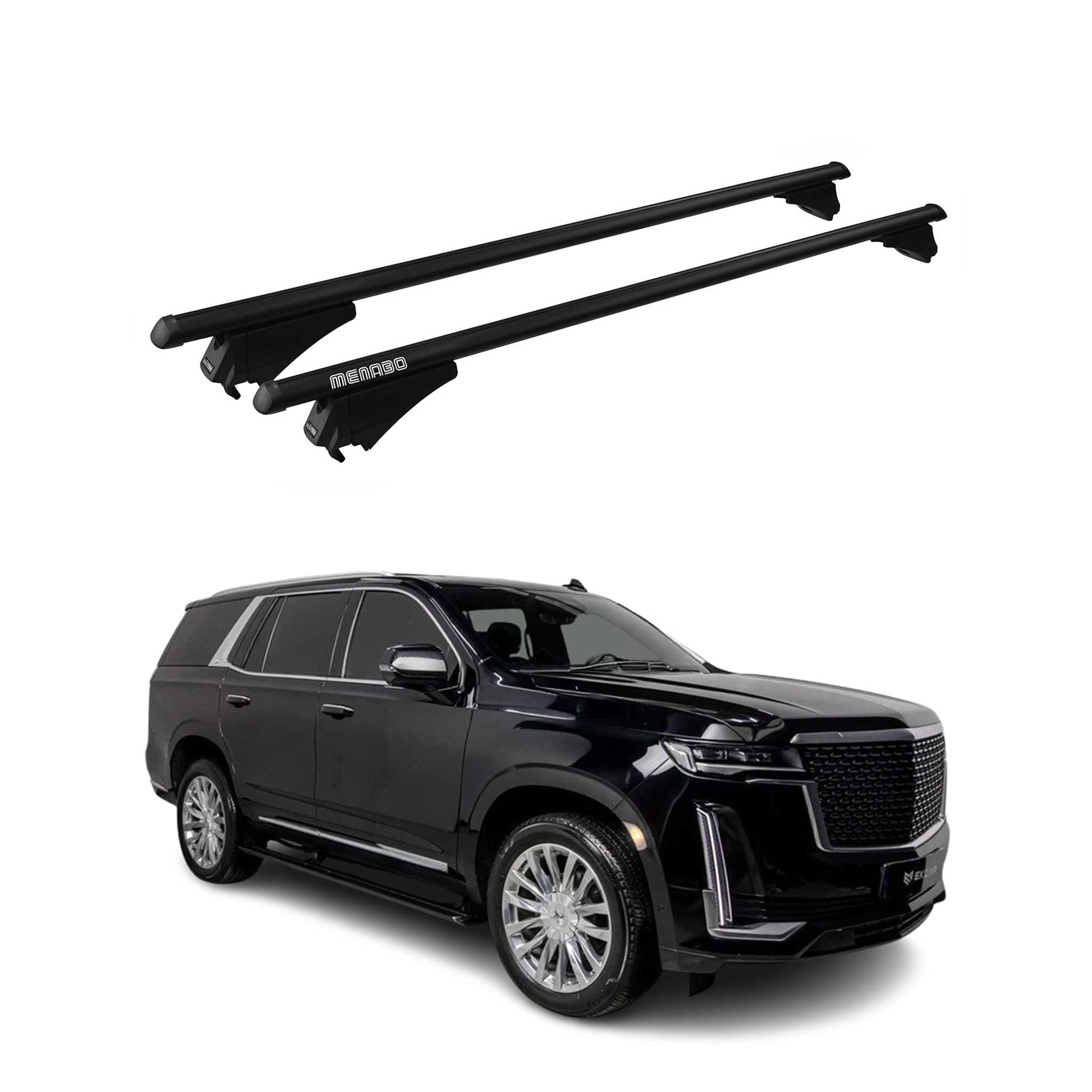 Cross Bars Roof Racks Aluminium for Cadillac Escalade V 2023-2025 Black 2Pcs