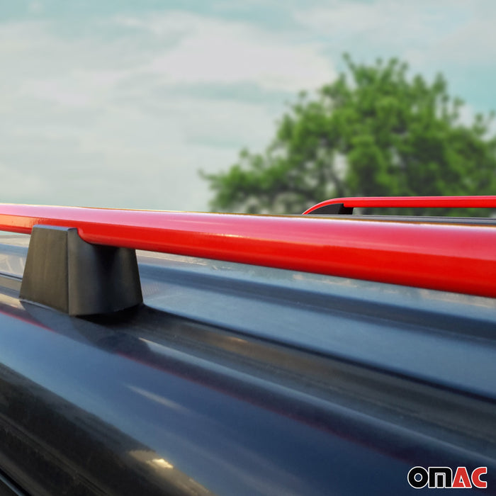 Roof Rack Side Rails for Mercedes Metris 2016-2024 Long Aluminium Red 2Pcs