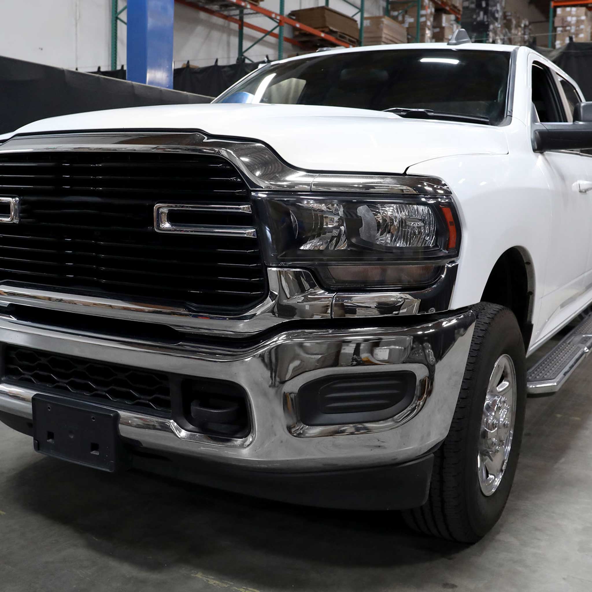 For Dodge RAM 2500 3500 2019-2024 Factory Style Crystal Headlight  Driver Side Only Black Housing Clear Lens