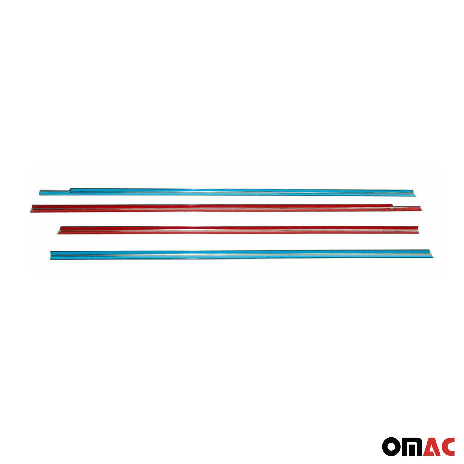 2006-2011 Hyundai Accent Window Molding Trim Streamer Stainless Steel Silver 4 Pcs