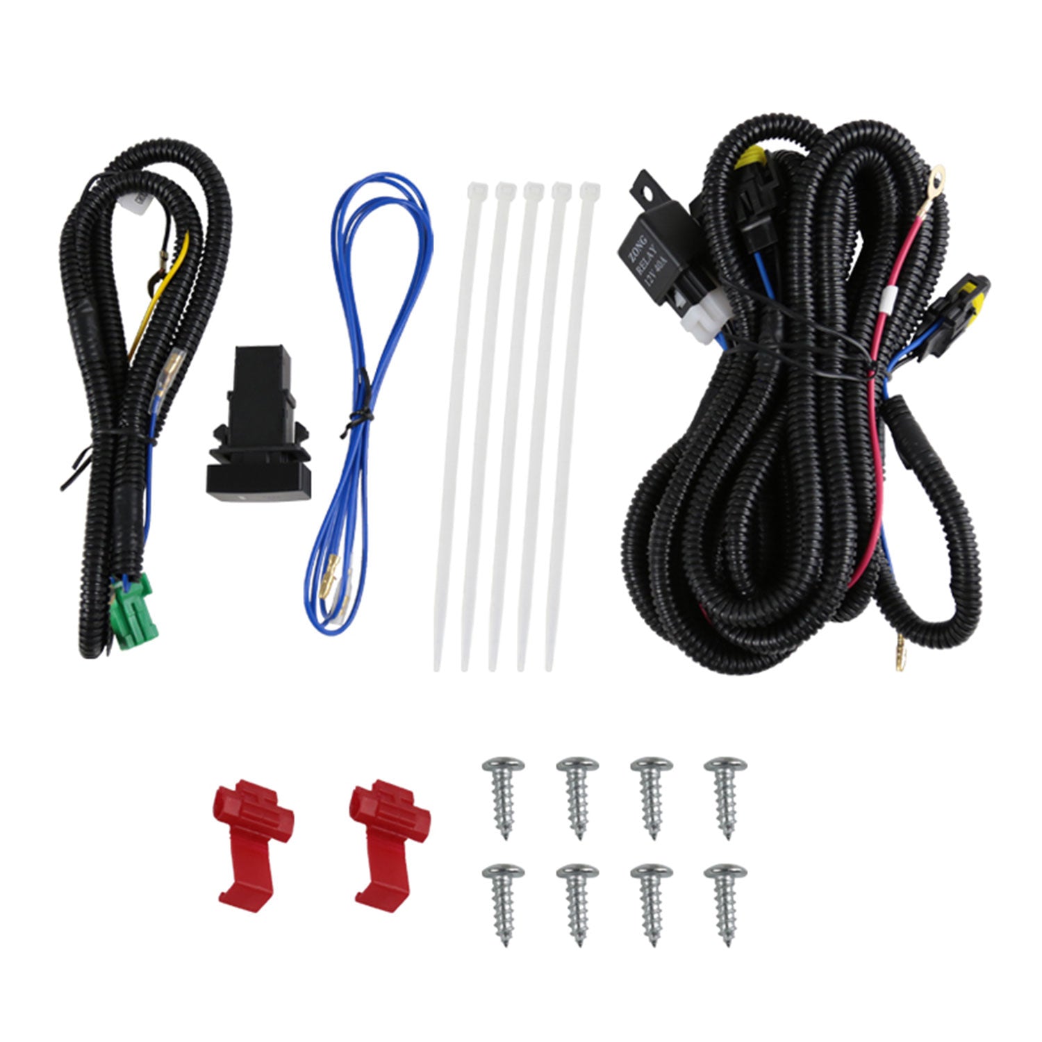 2015-2017 Honda Fit 12V/55W H11 Fog Lights Kit Chrome Housing/Clear Lens