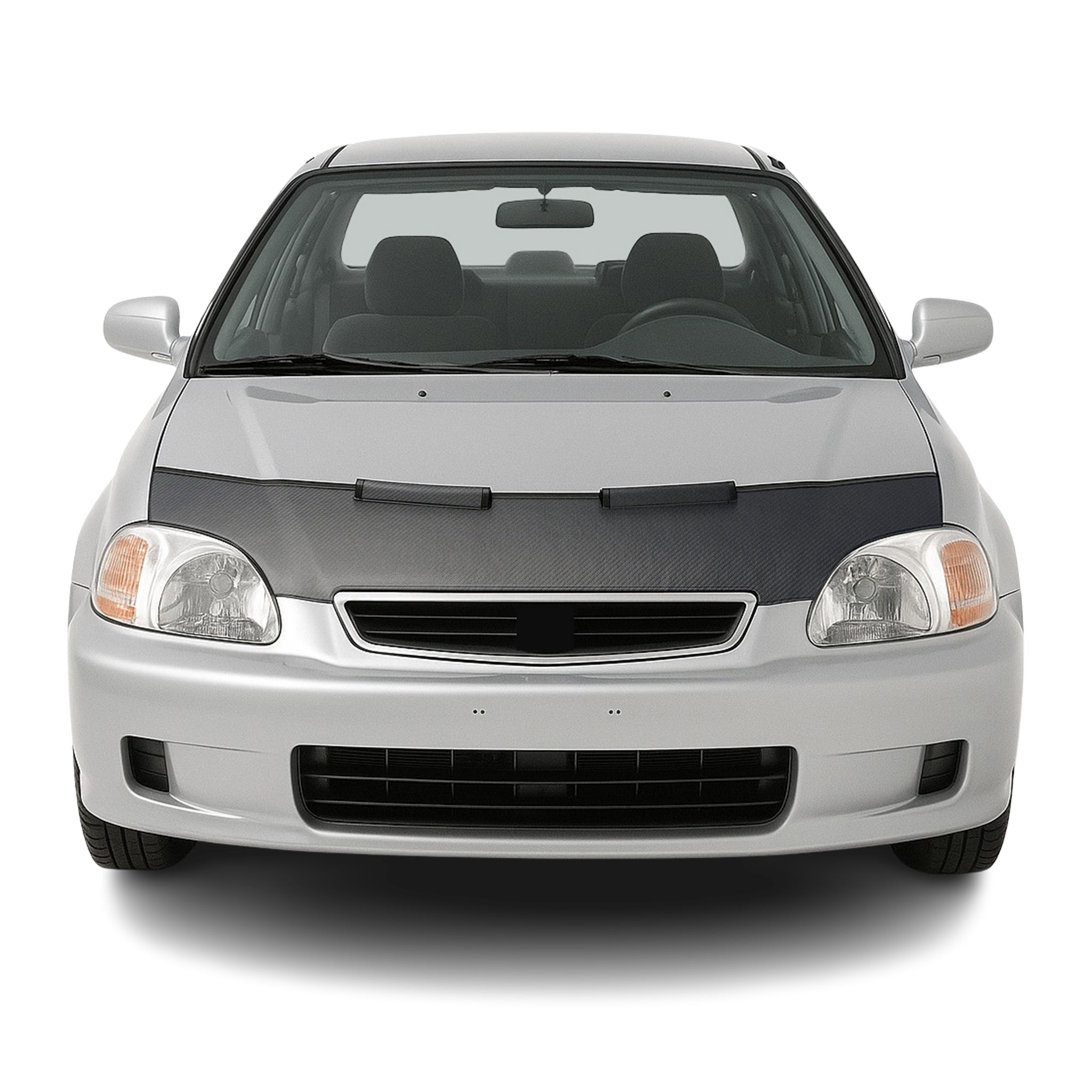 1996-2000 Honda Civic Car Bonnet Mask Hood Bra Carbon Black 1 Pc