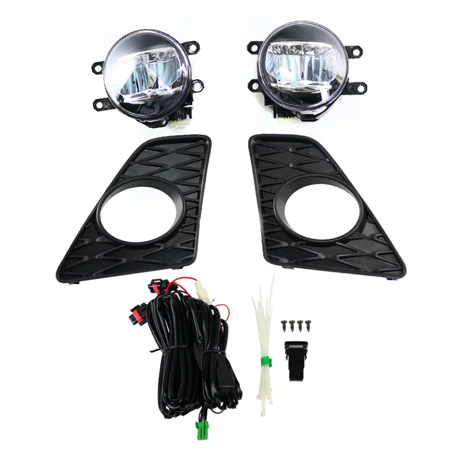 2013-2015 Lexus GS350 F-Sport 6500K LED Fog Lights Kit Chrome/Clear Lens