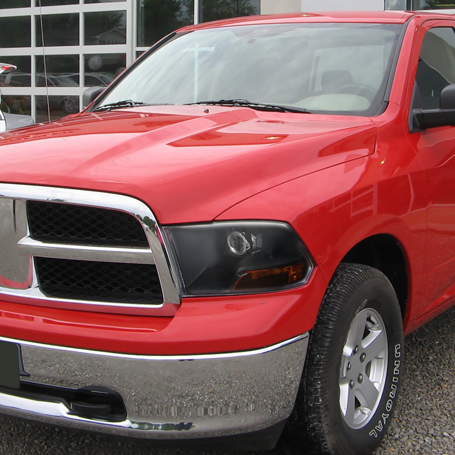 2009-2018 Dodge RAM 1500 / RAM 2500 3500 Retro Headlights Black Housing