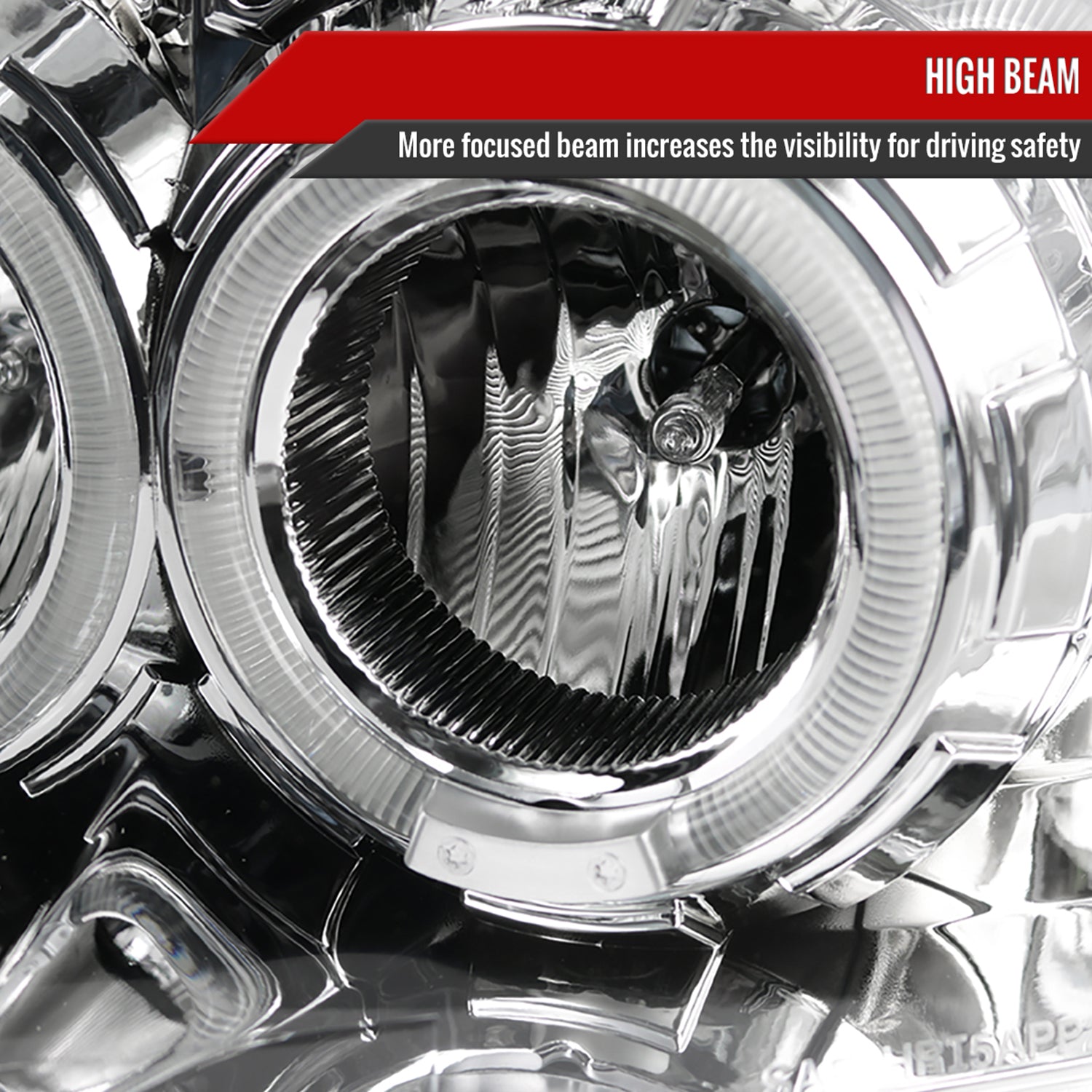 2009-2014 Ford F-150 Dual Halo Projector Headlights Chrome/Clear Lens