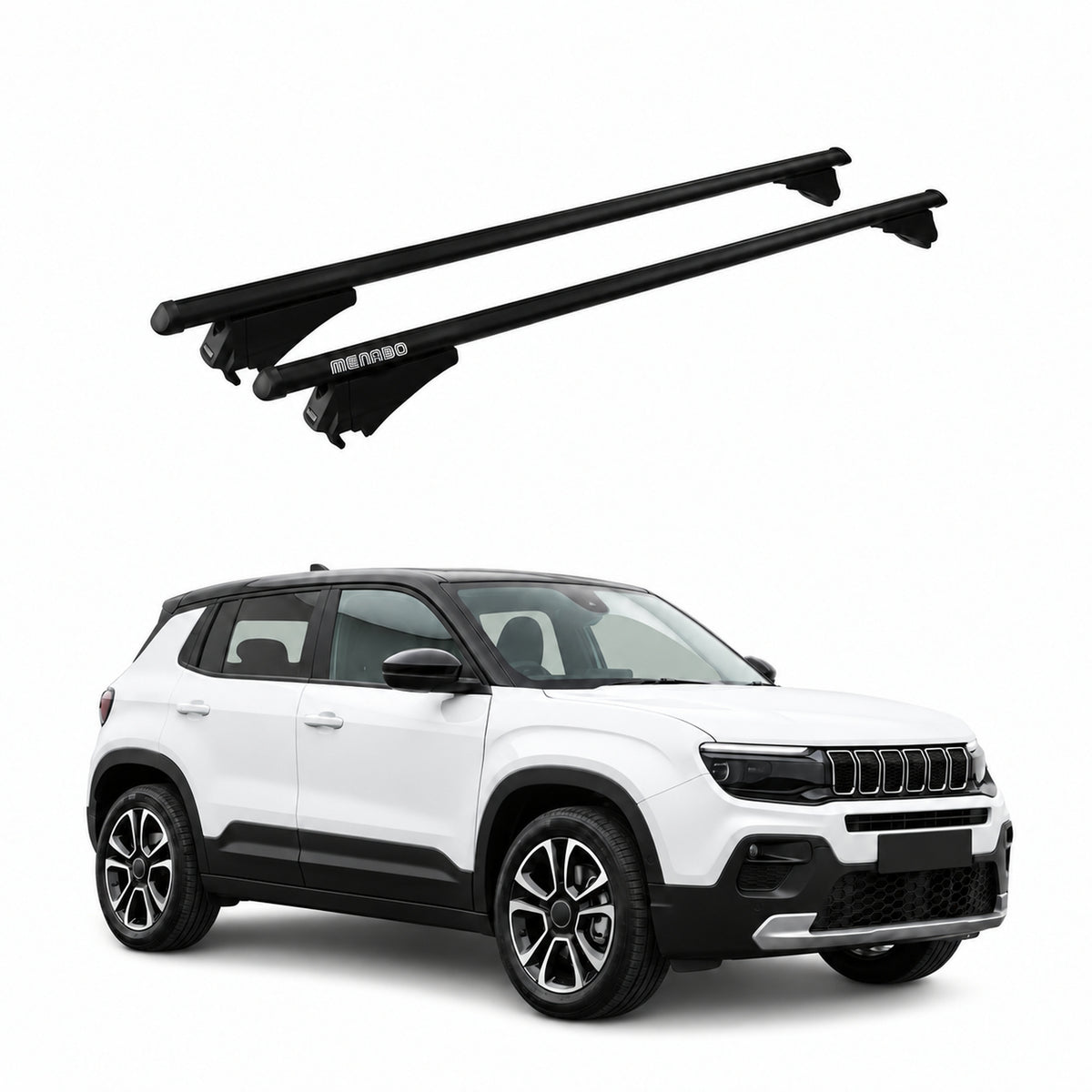 Roof Rack Cross Bars Luggage Carrier for Jeep Avenger 2023-2027 Black 2 Pieces