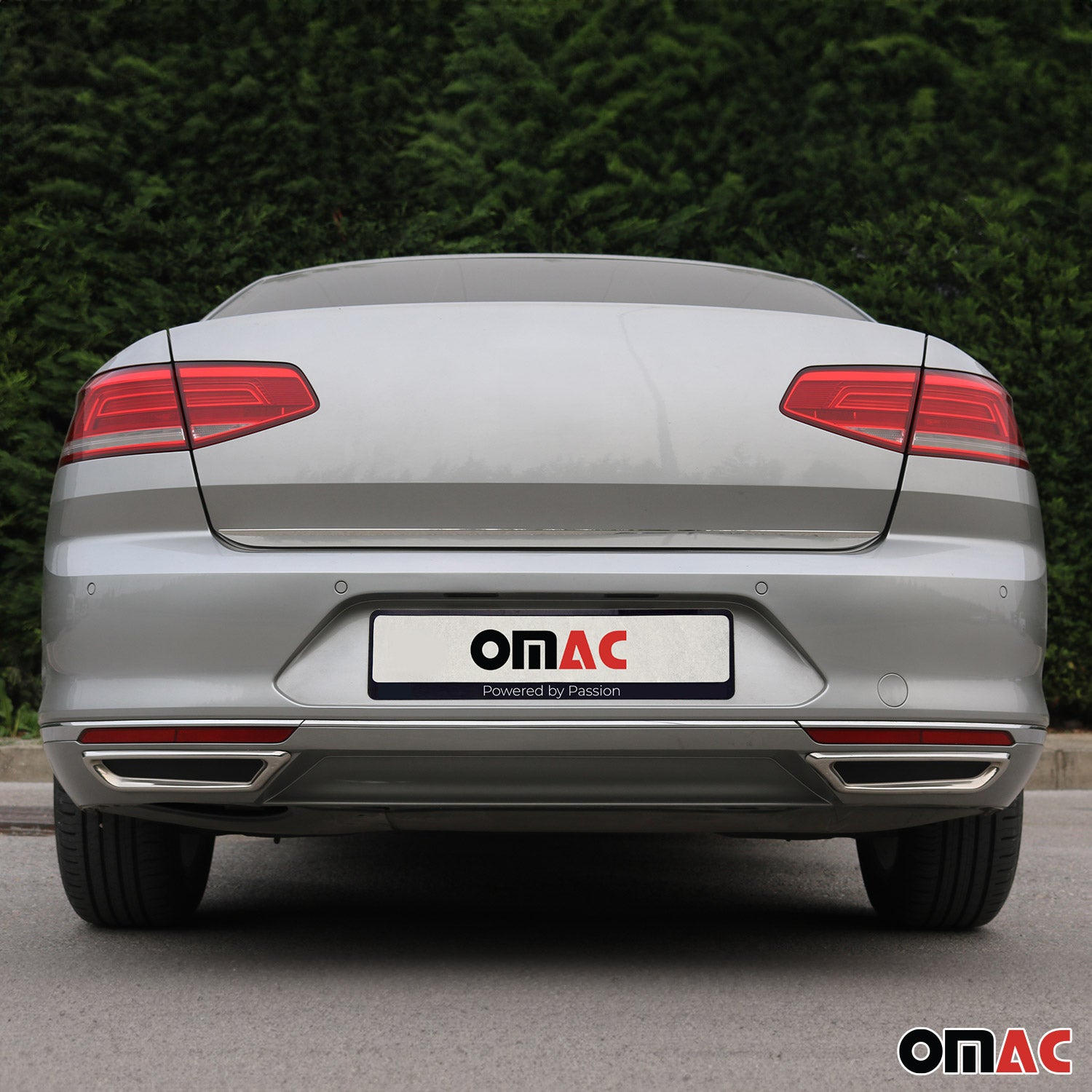 2015-2019 VW Passat B8 Rear Trunk Molding Trim Stainless Steel Silver 3 Pcs