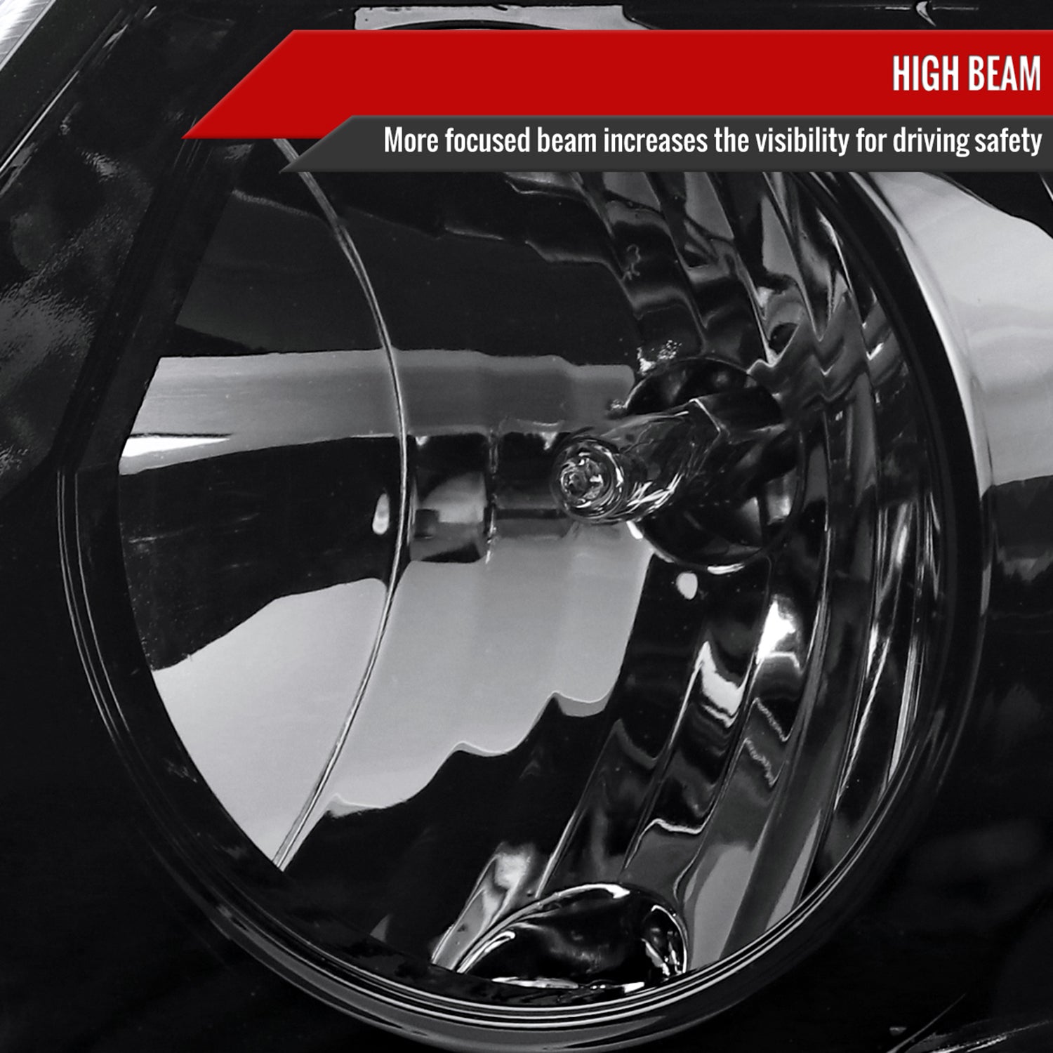 1997-2004 Ford F-150 / 1997-2002 Expedition LED CBar Projector Headlights Black