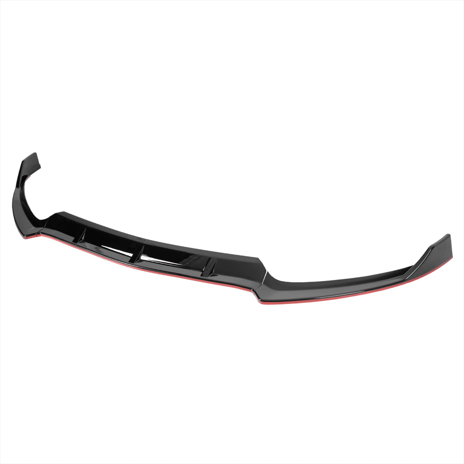 2015-2018 Mercedes W205 C Class Glossy Black/Red Front Bumper Lip Splitter Kit