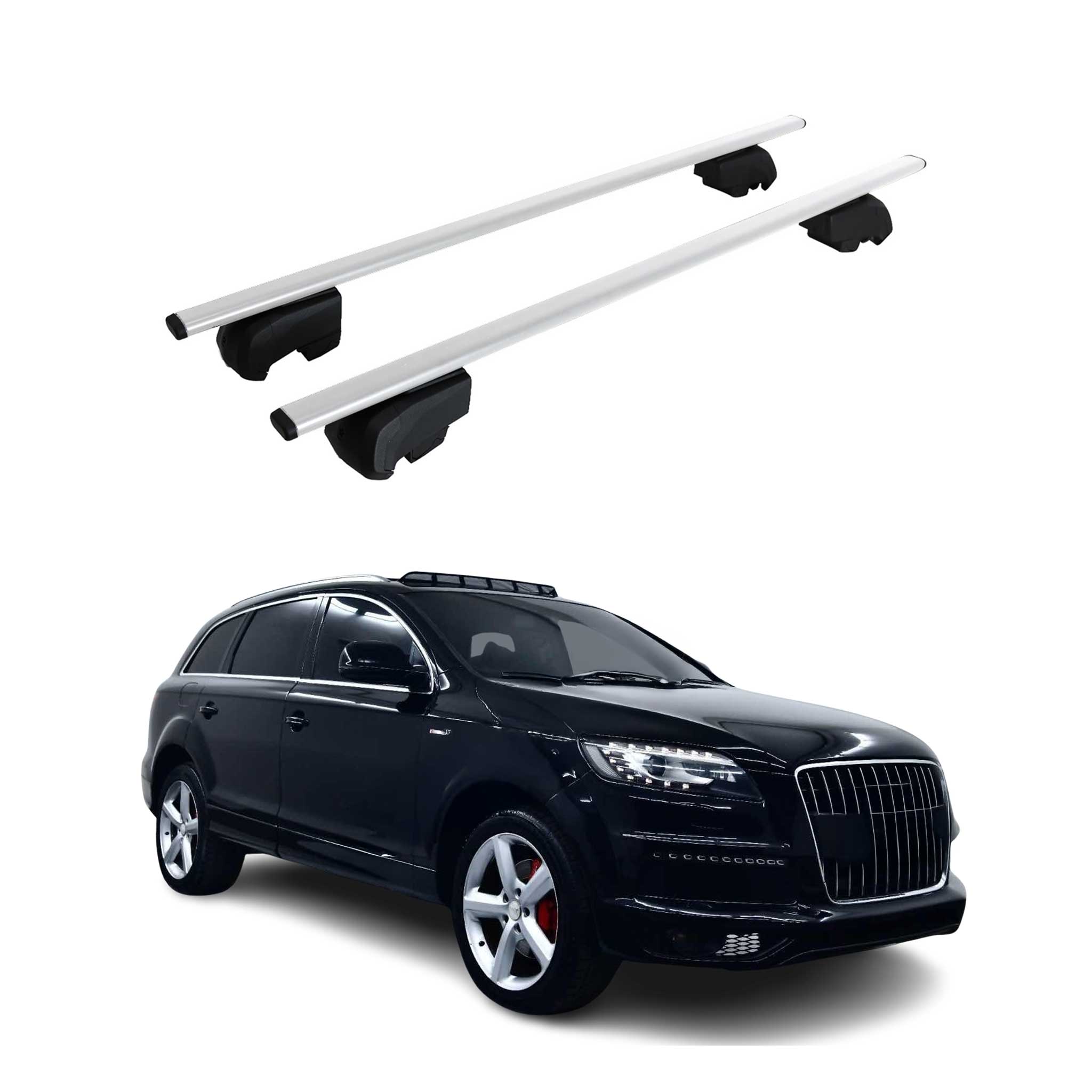 2007-2015 Audi Q7 Roof Rack Cross Bars Silver