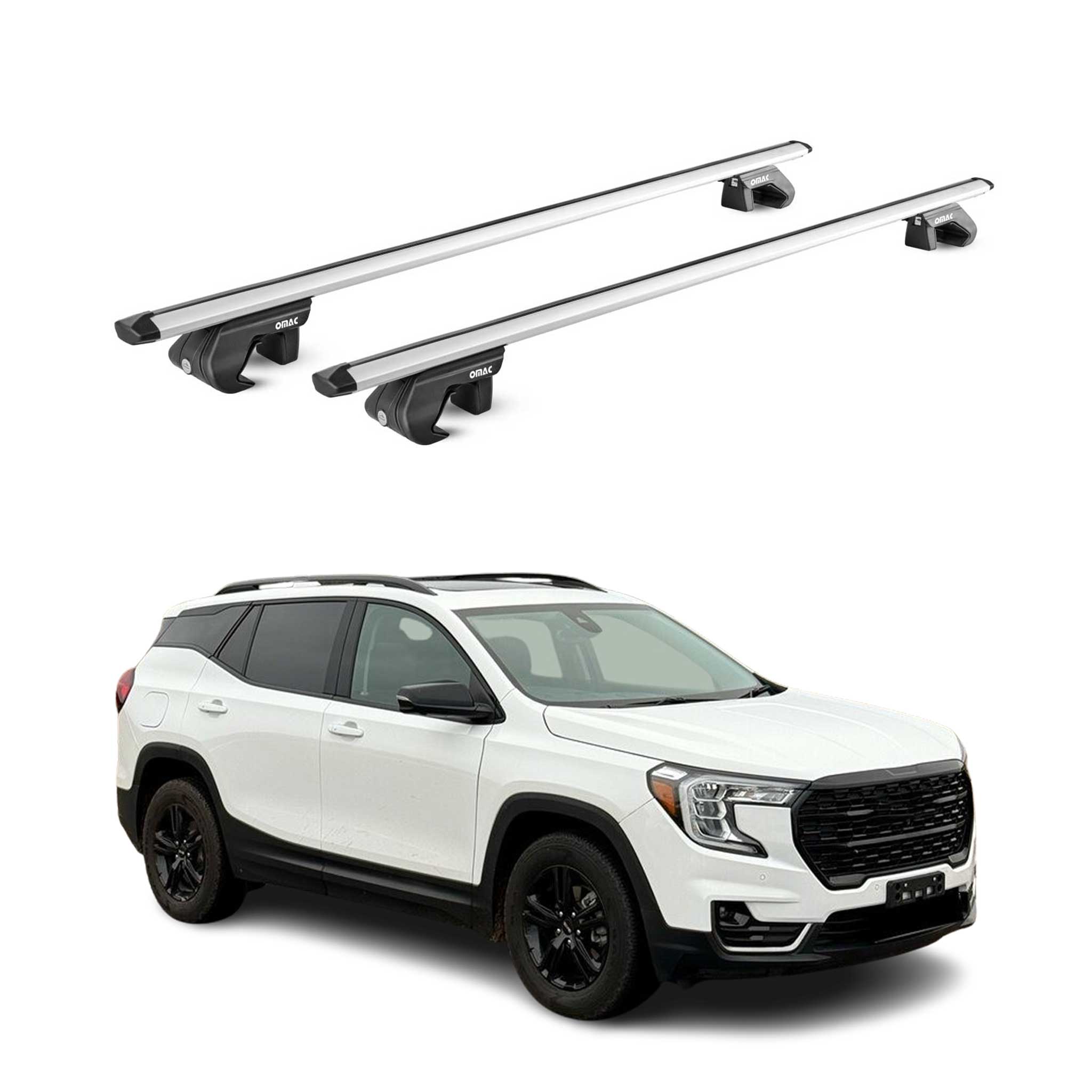 2018-2024 GMC Terrain Roof Rack Cross Bars Silver Luggage Carrier 2 Pcs