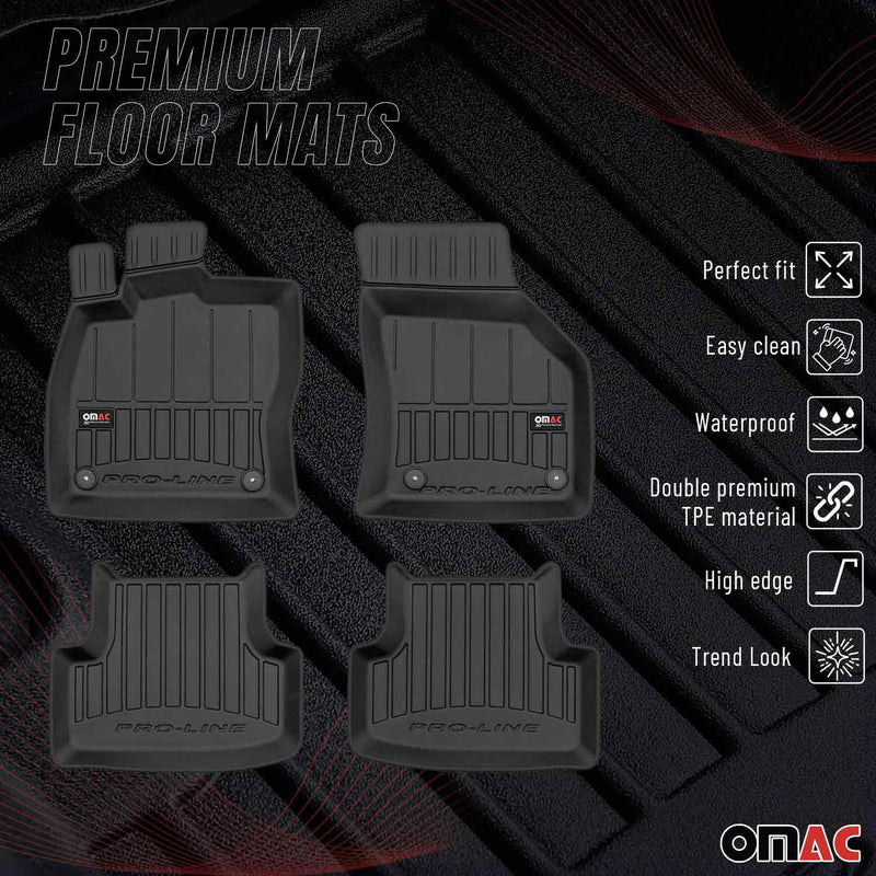 2013-2024 VW Golf MK7 Alltrack GTI Premium Floor Mat Liners Full Set All Weather