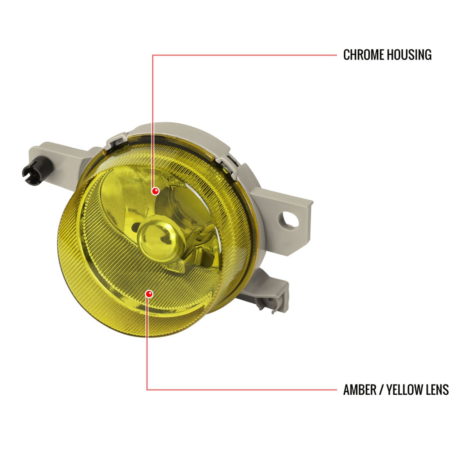 1993-1997 Honda Civic Del Sol Fog Lights Chrome Housing/Yellow Lens