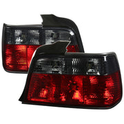 1992-1998 BMW E36 3 Series Sedan Tail Lights Chrome Housing/Red Smoke Lens