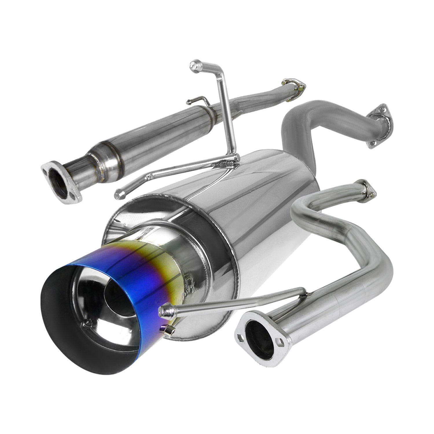 1992-2000 Honda Civic T-304 Steel N1 Style Catback Exhaust System w/ Burnt Tip