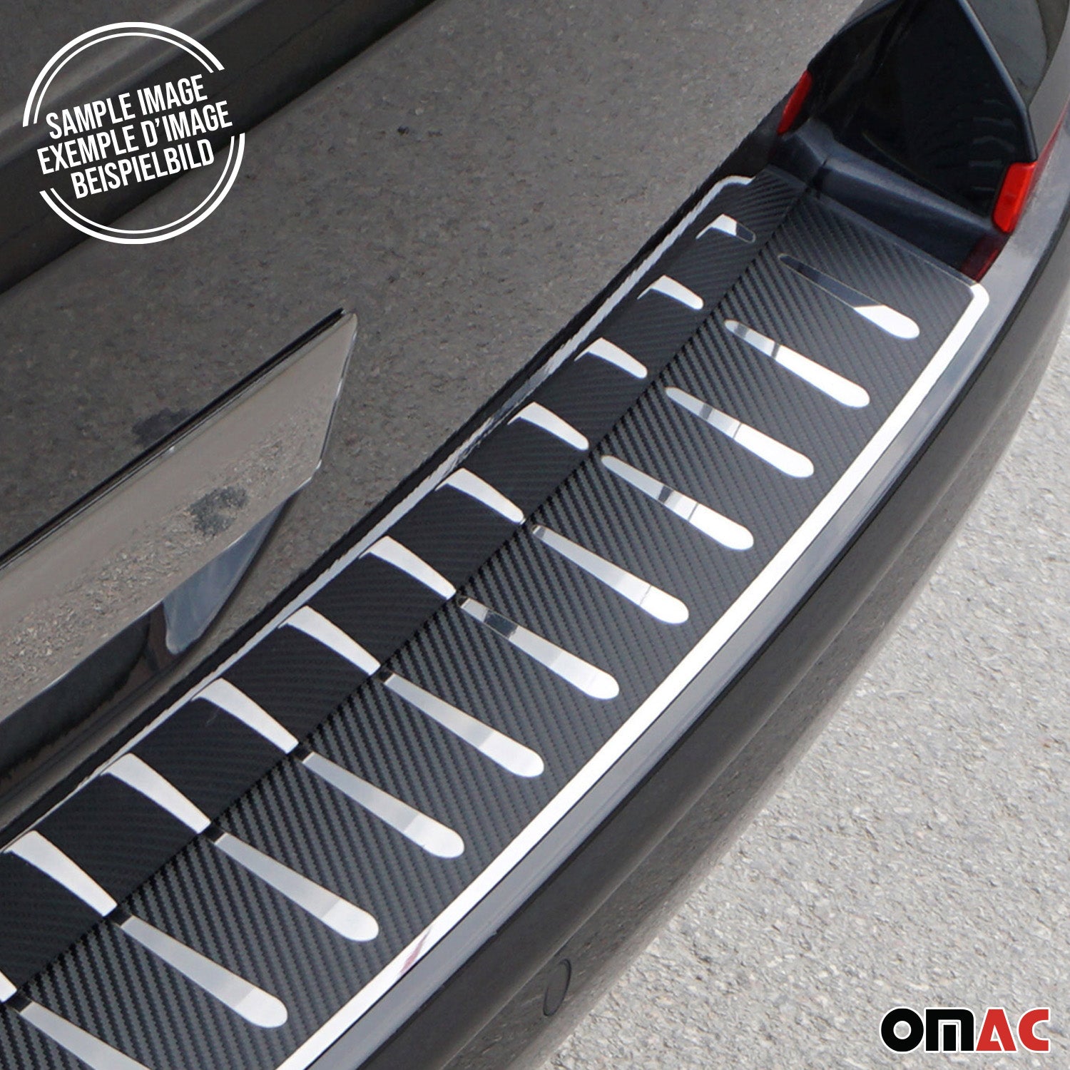 2012-2016 Honda CR-V Rear Bumper Sill Cover Protector Stainless Steel Carbon Foiled