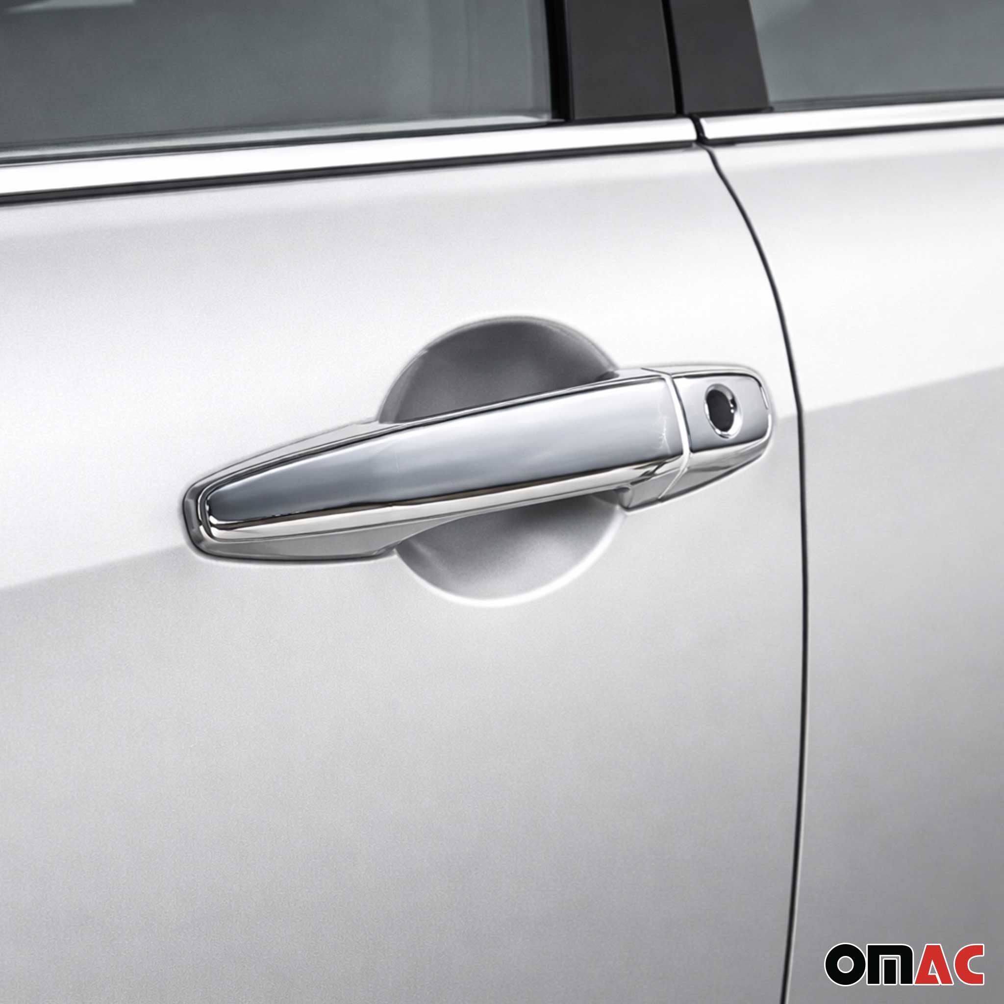 2007-2011 Toyota Camry Car Door Handle Cover Protector Chrome 2 Key Hole