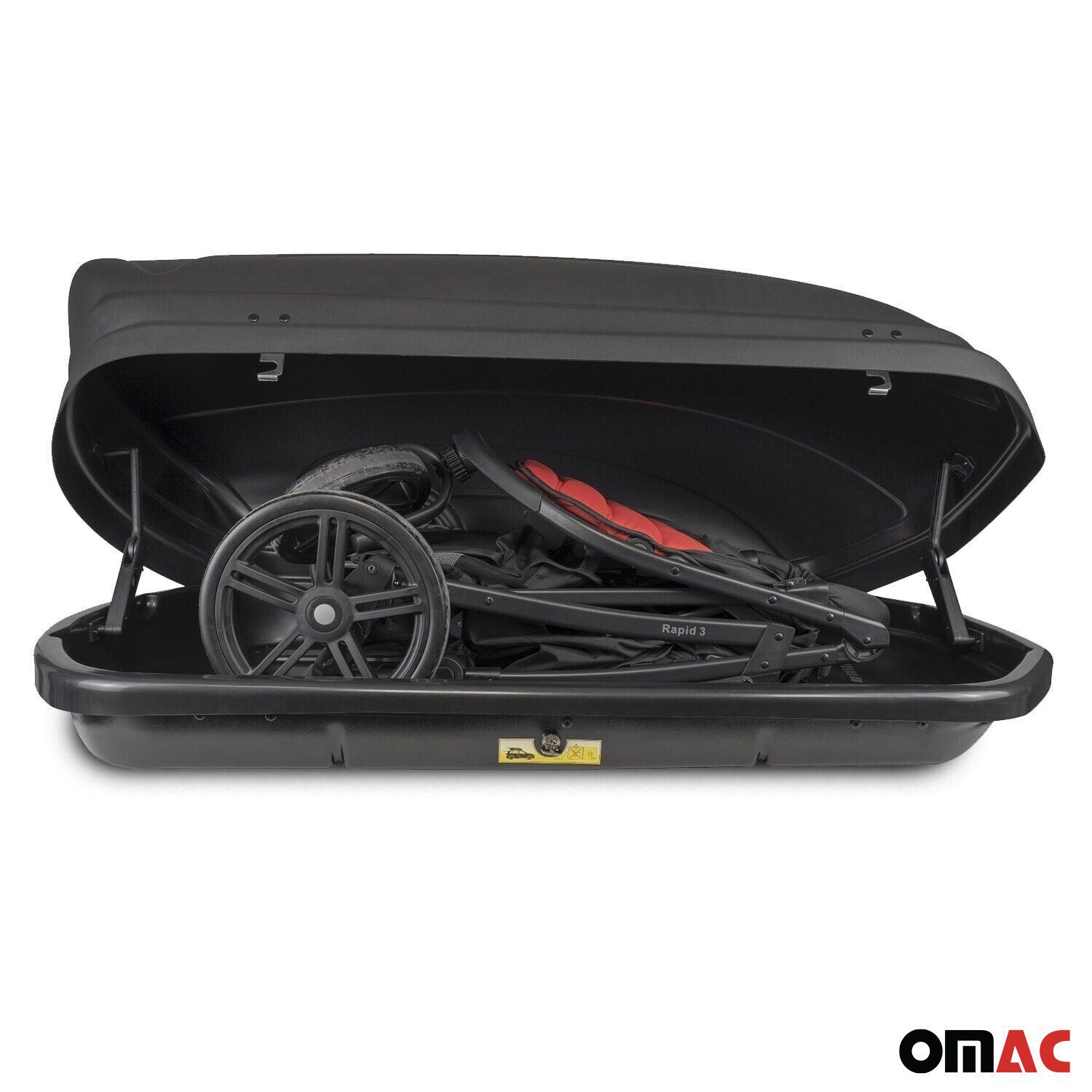 MENABO Roof Box Rooftop Cargo Carrier 11 Cubic Storage Box Black Universal