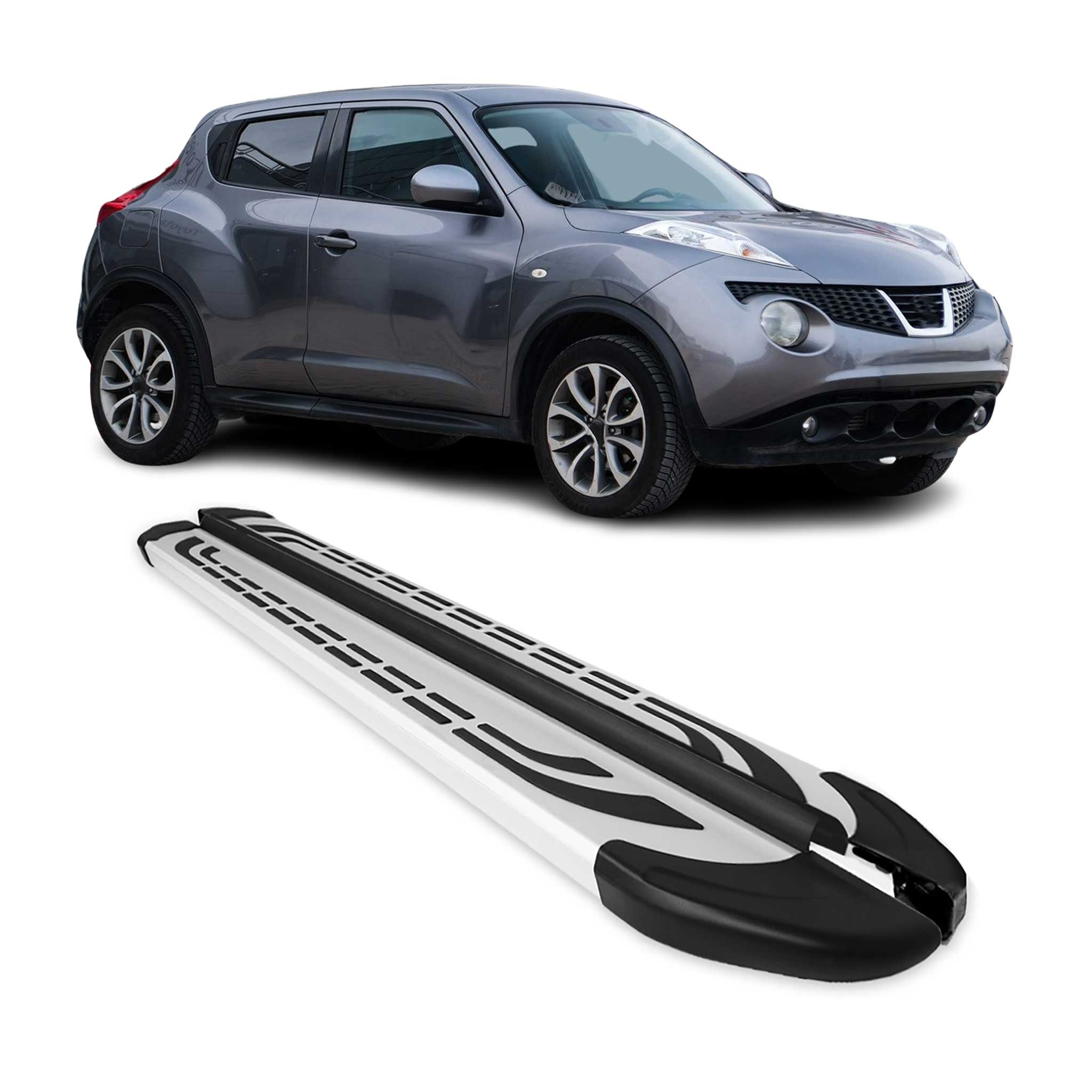 2011-2018 Nissan Juke Running Boards Side Steps Silver