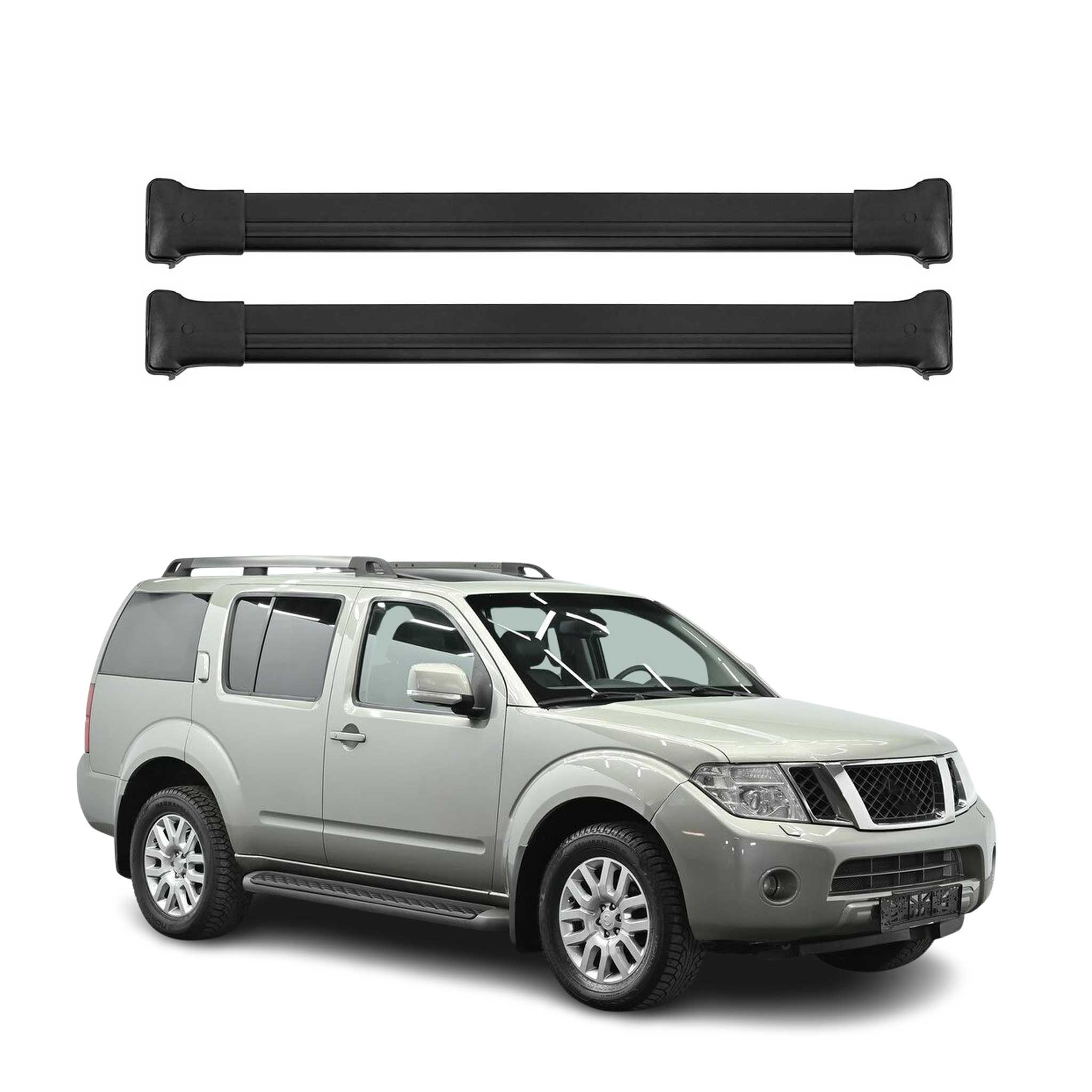 2005-2012 Nissan Pathfinder Roof Rack Cross Bars Black
