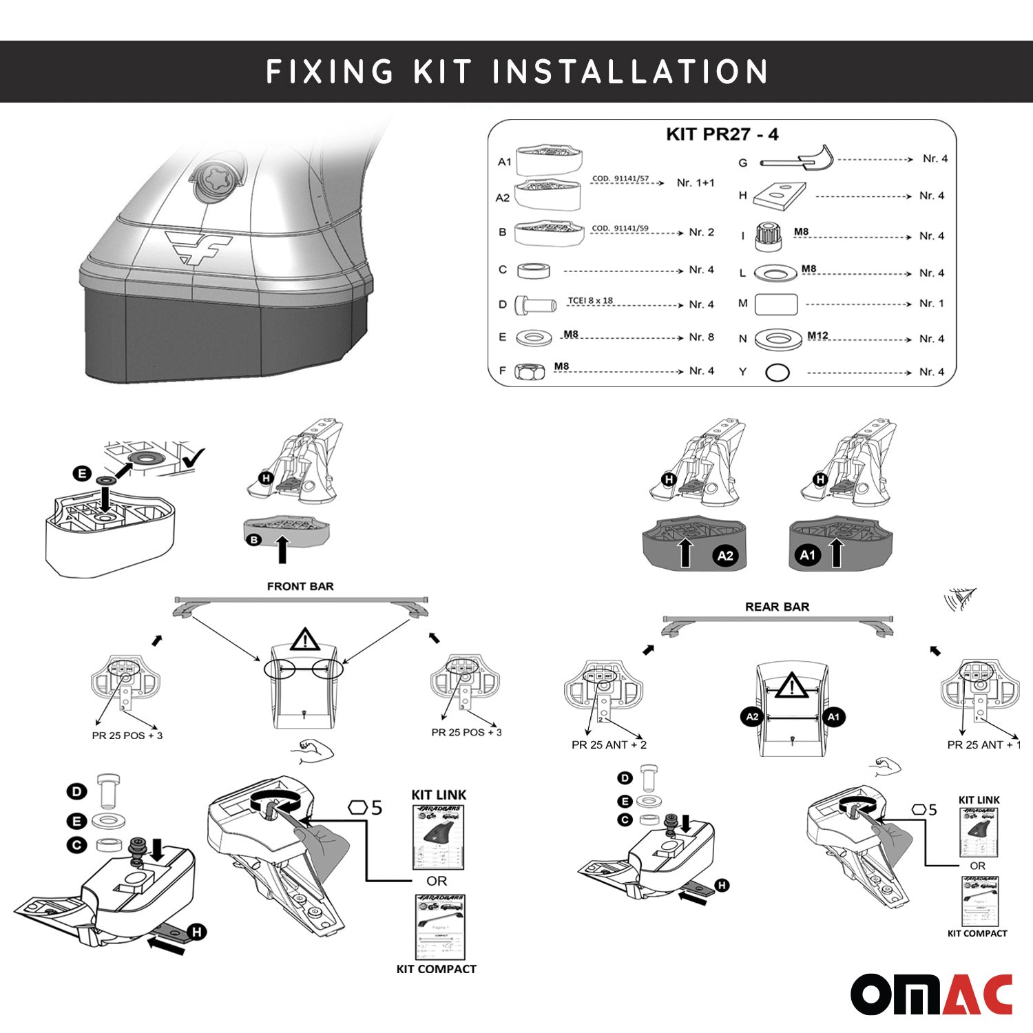 2020-2025 Tesla Model Y Roof Racks Cross Bars Carrier Black 2 Pcs