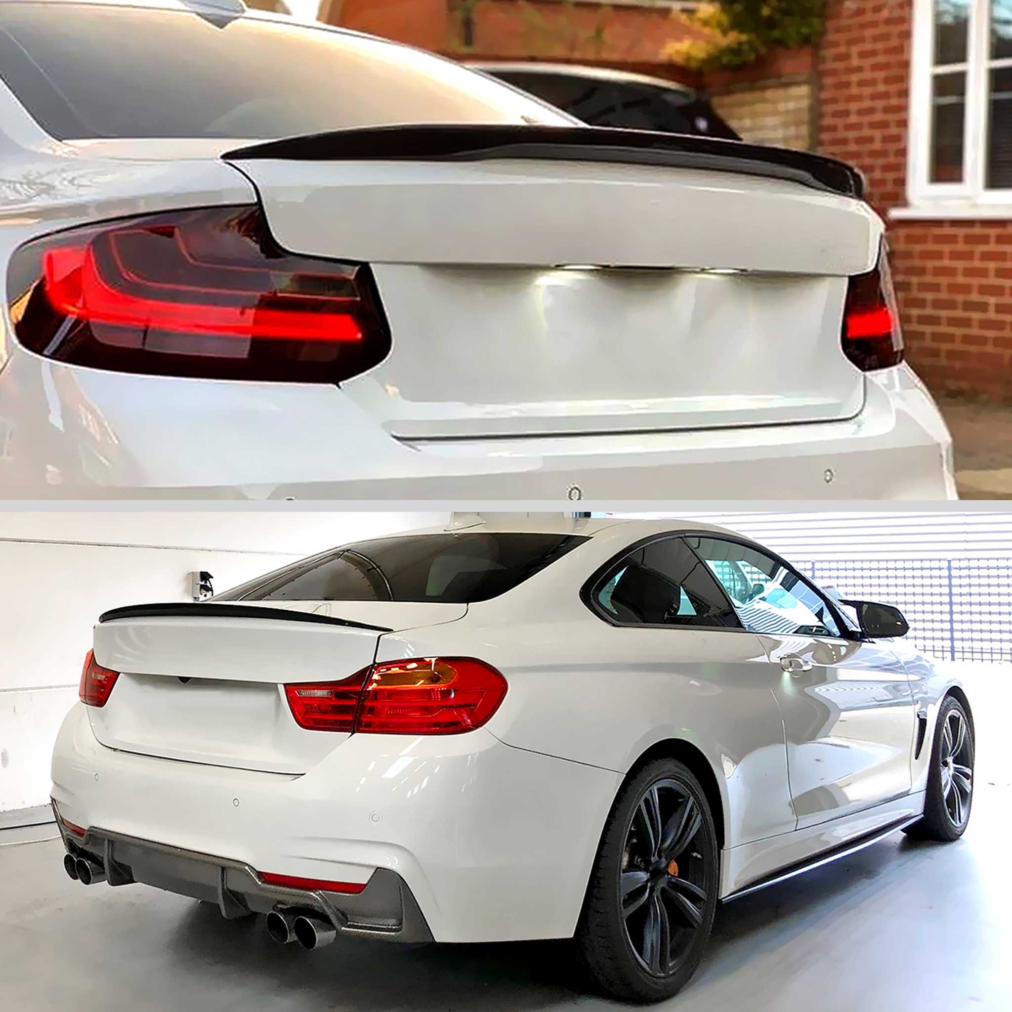 For BMW 4 Series F32 2014-2020 Trunk Lip Spoiler ABS Gloosy Black M Performance Look